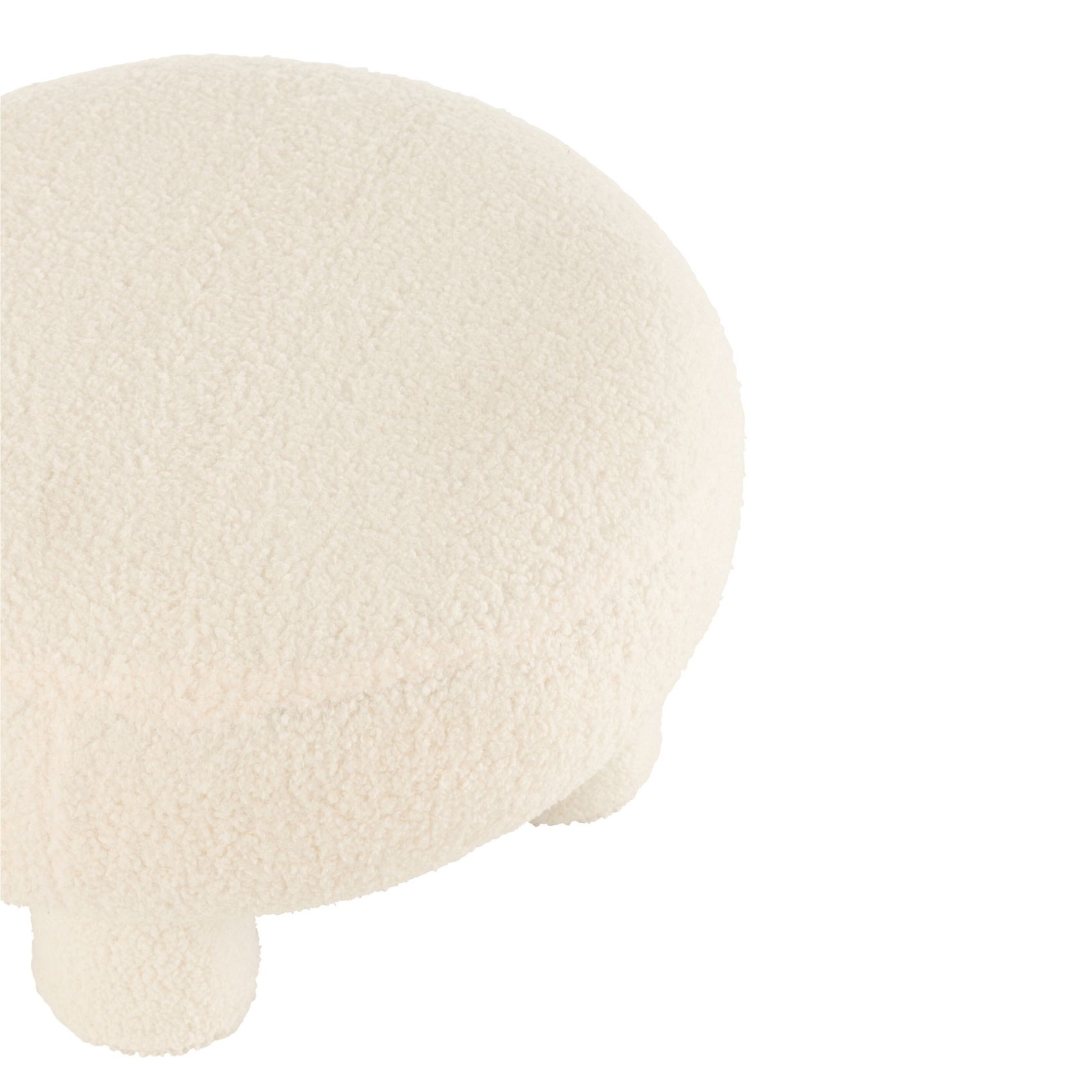 Pouf rond en tissu bouclé — vue 5