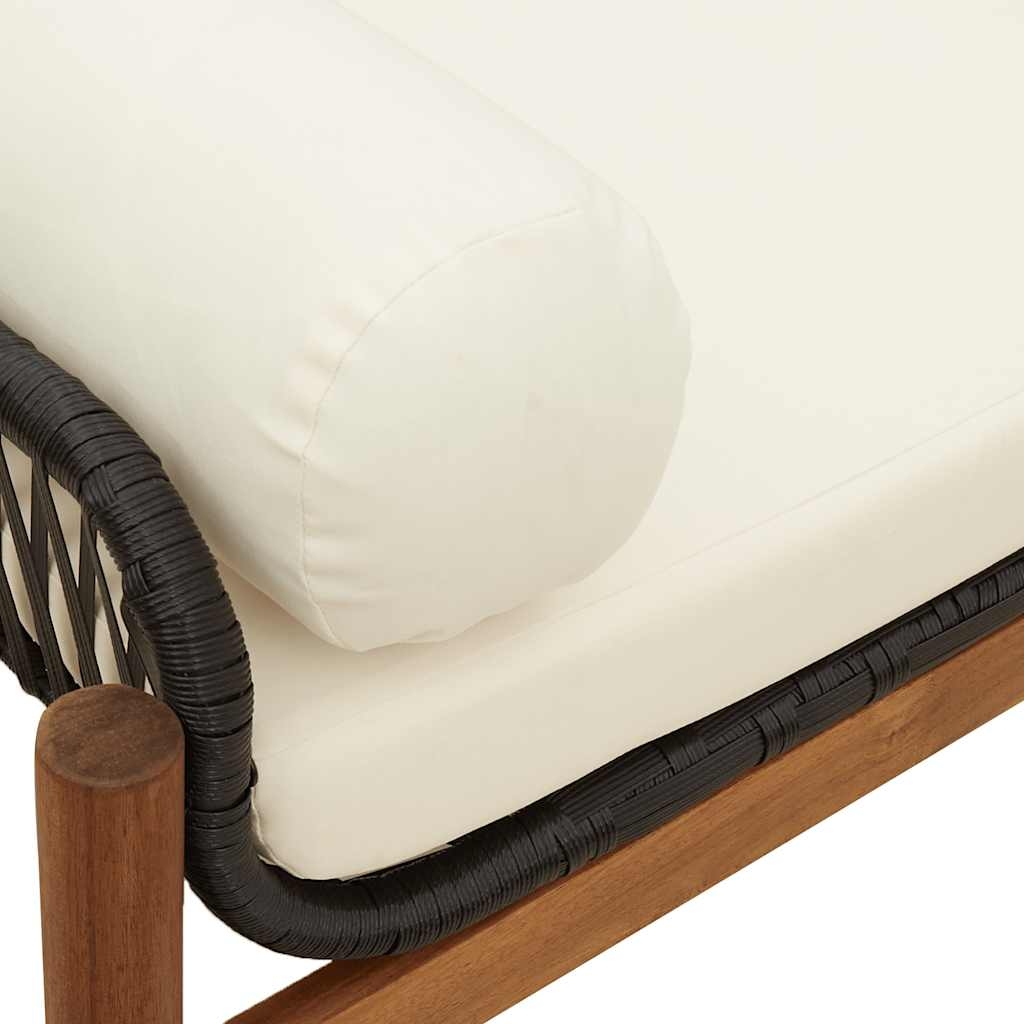 Banc de jardin avec coussins — vue 3