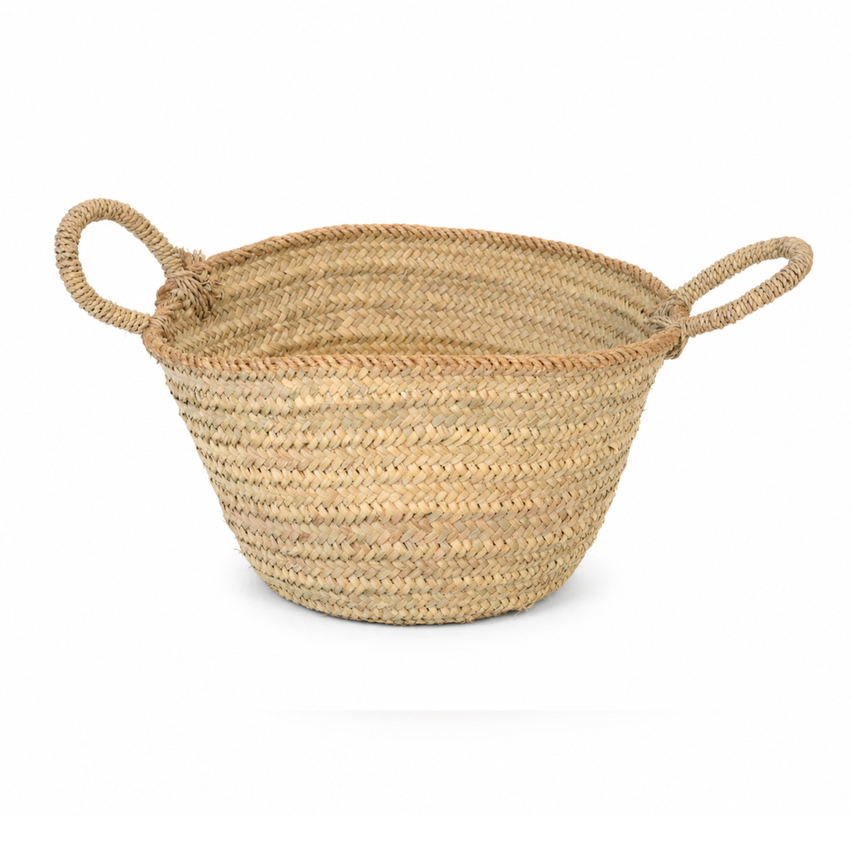 Panier bûche anse bord jute XL