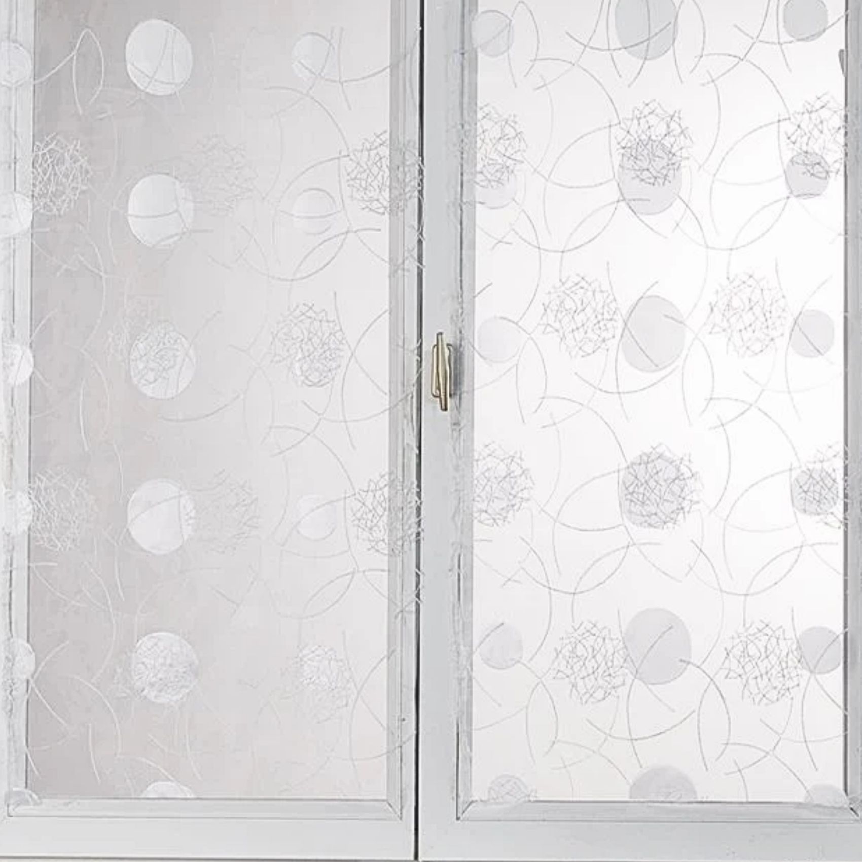 Petit voilage droit en organza brodé de motifs lunaires — vue 3