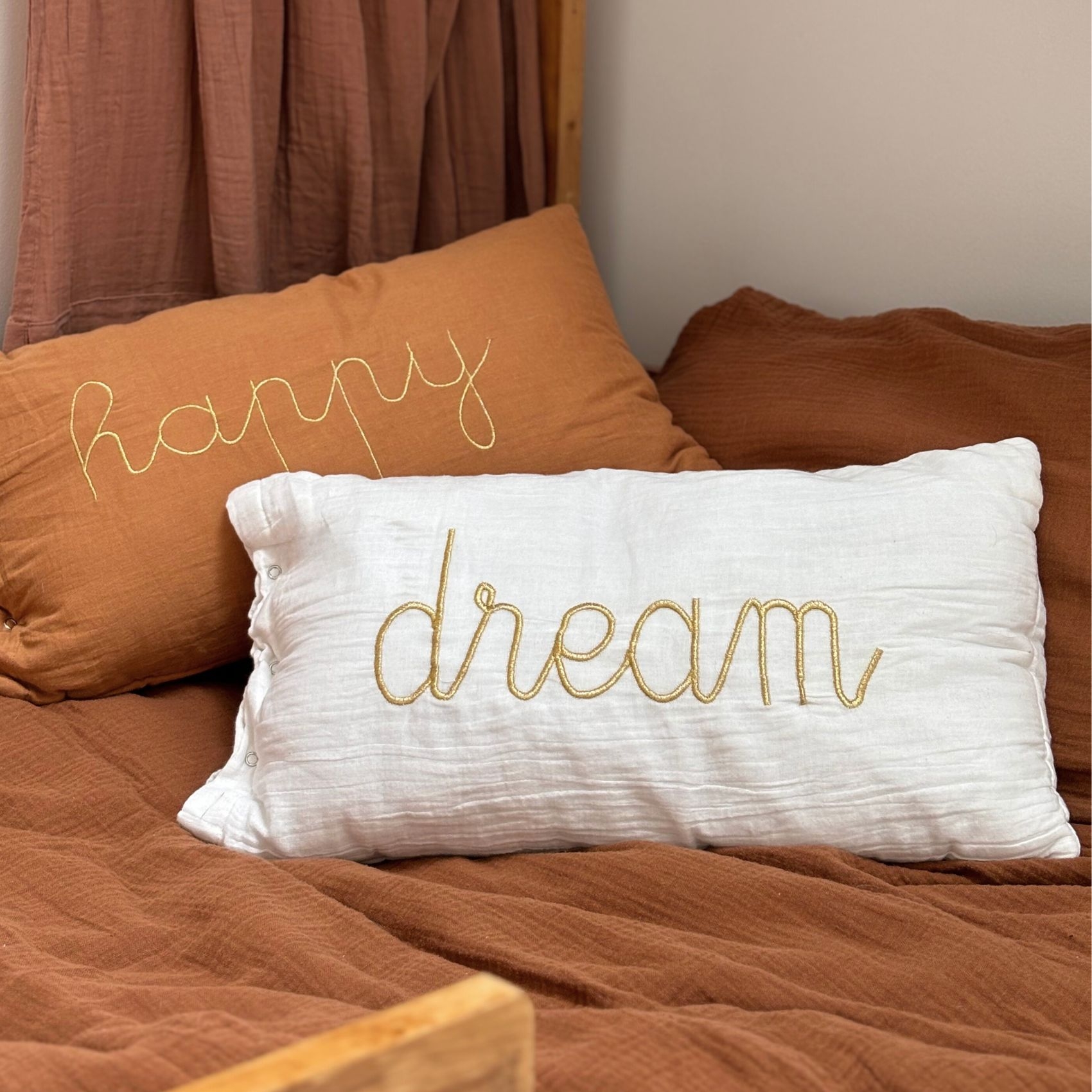 Coussin gaze de coton avec mot doux — vue 5