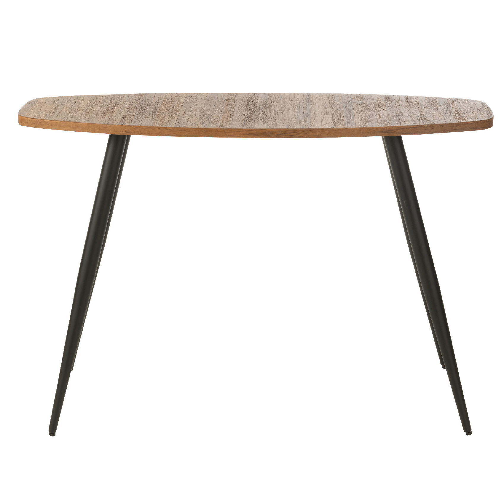 Console ovale en bois recyclé — vue 3