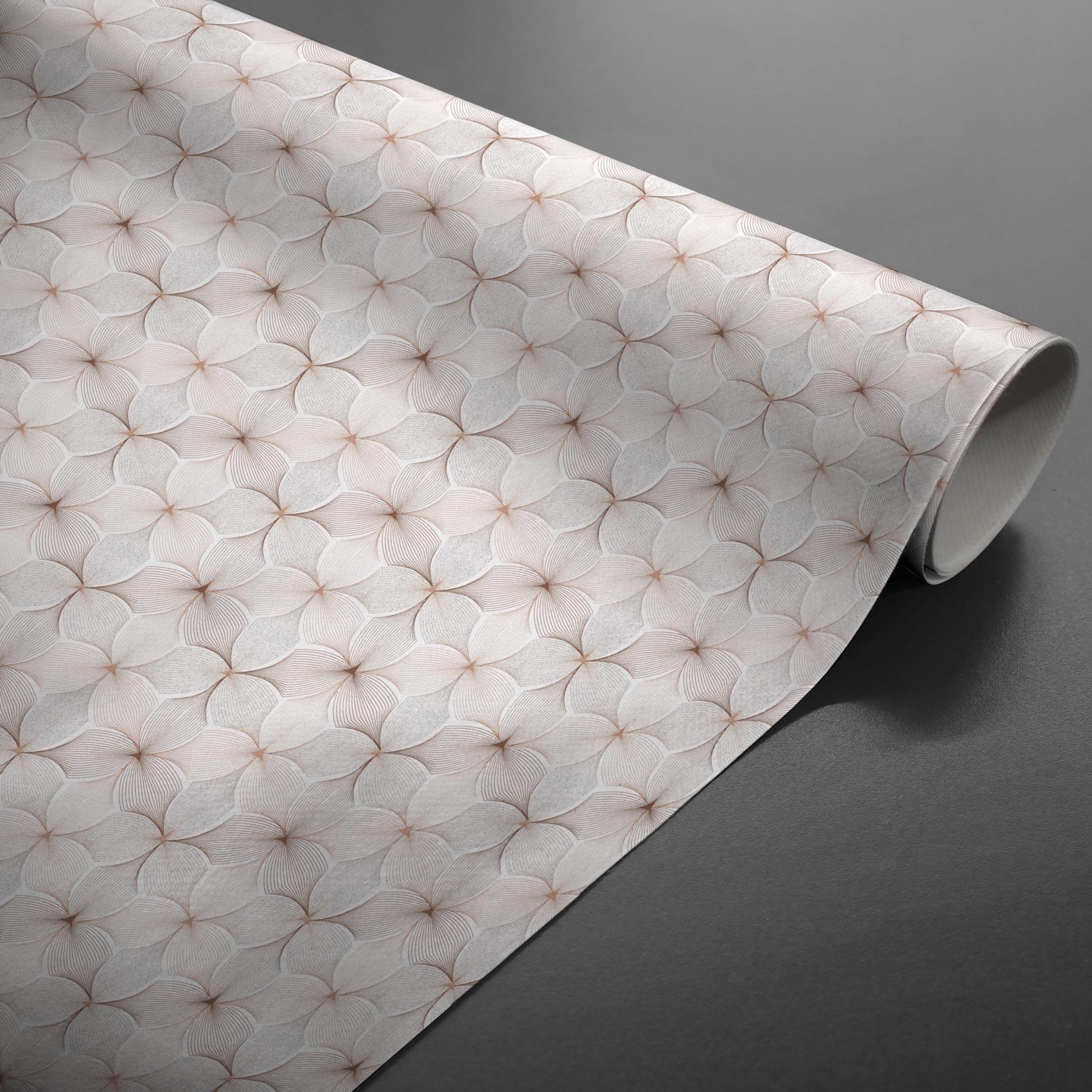 Toile cirée texturée motif floral pailleté sur mesure — vue 4