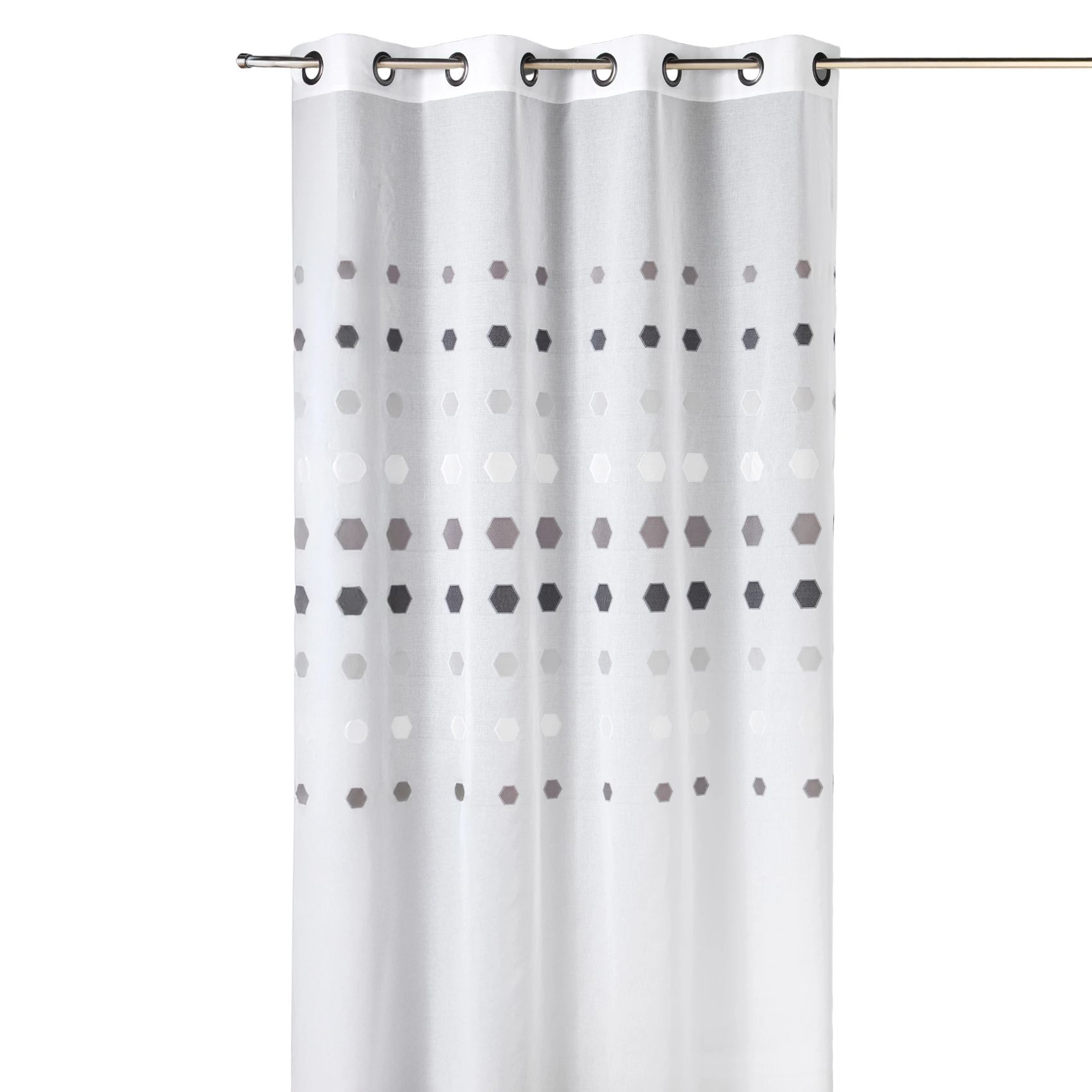Voilage organza à pois géométriques — vue 4