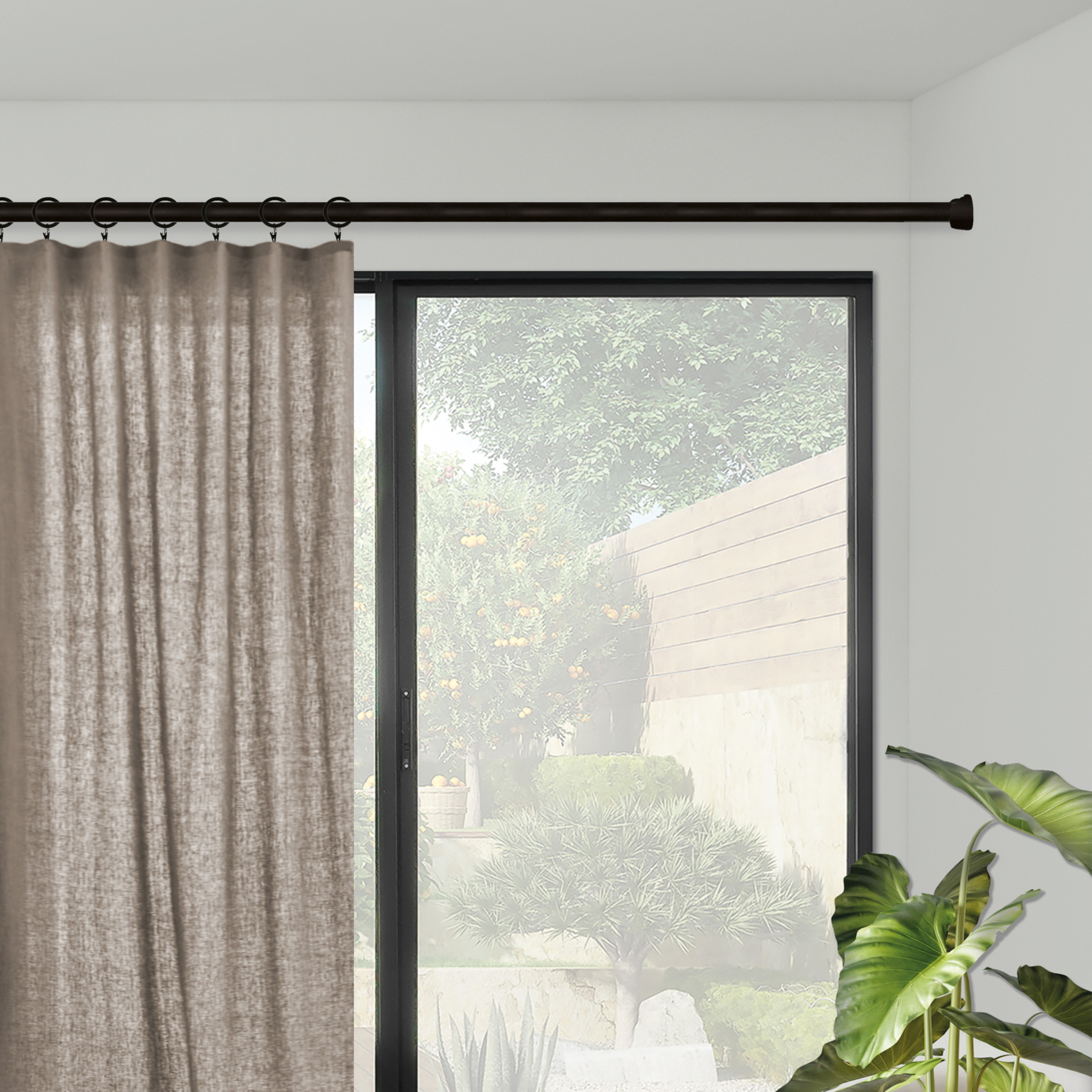 Lot de 2 naissances de tringle entre murs en frêne D28 — vue 3