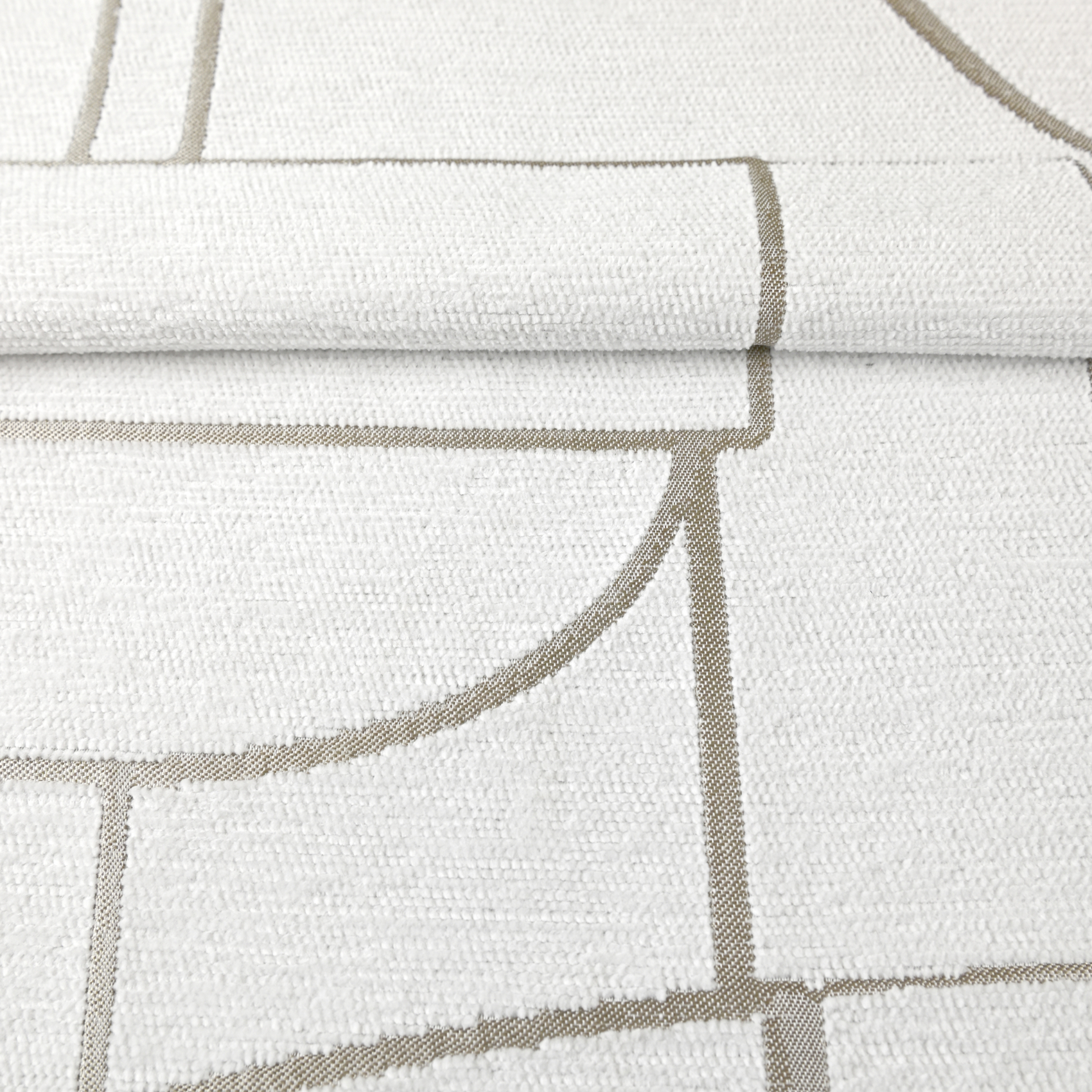 Rideau jacquard chenille motif géométrique tamisant — vue 4