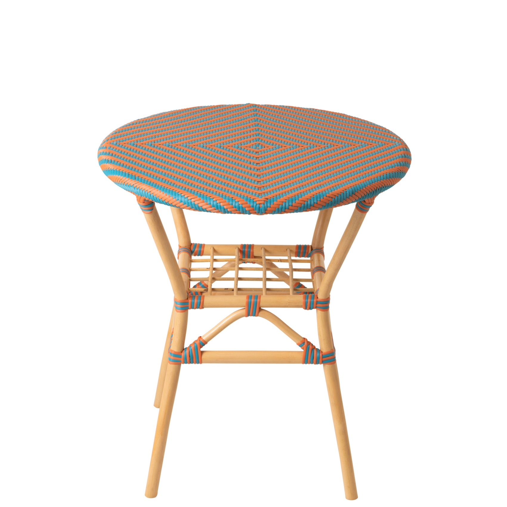 Table de jardin ronde en rotin tressé — vue 5