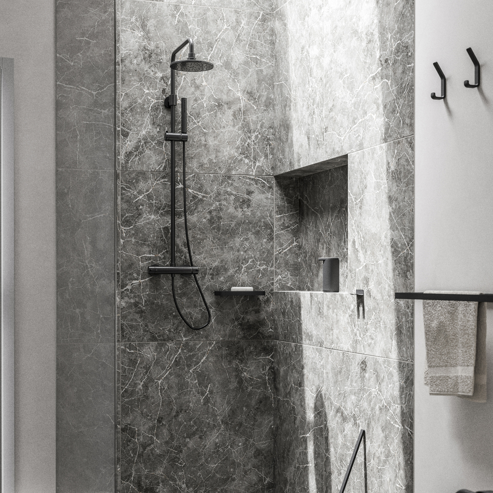 Porte-serviettes double mural — vue 5