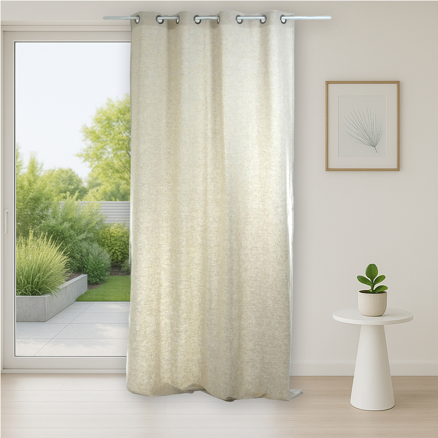 Rideau Uni en Lin lavé — vue 4