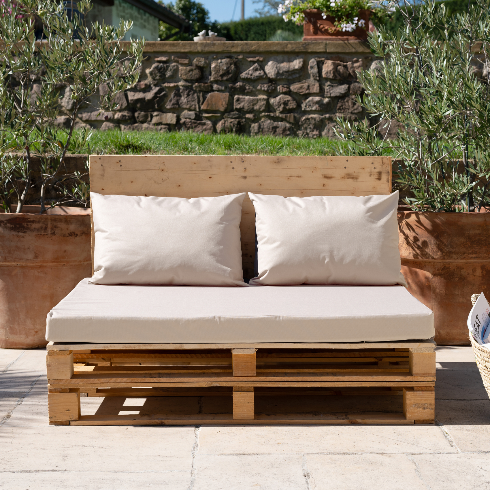 Set de 3 coussins palette extérieur  imperméable et déhoussable MINORQUE — vue 5