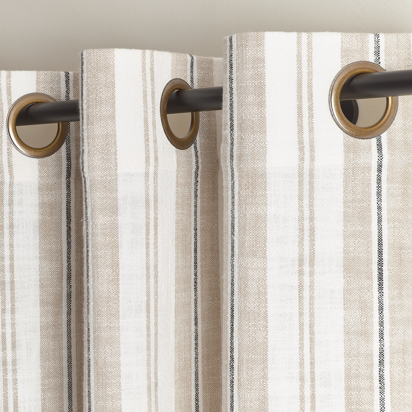 Rideau 100% coton rayures tapissier LOURMARIN — vue 4