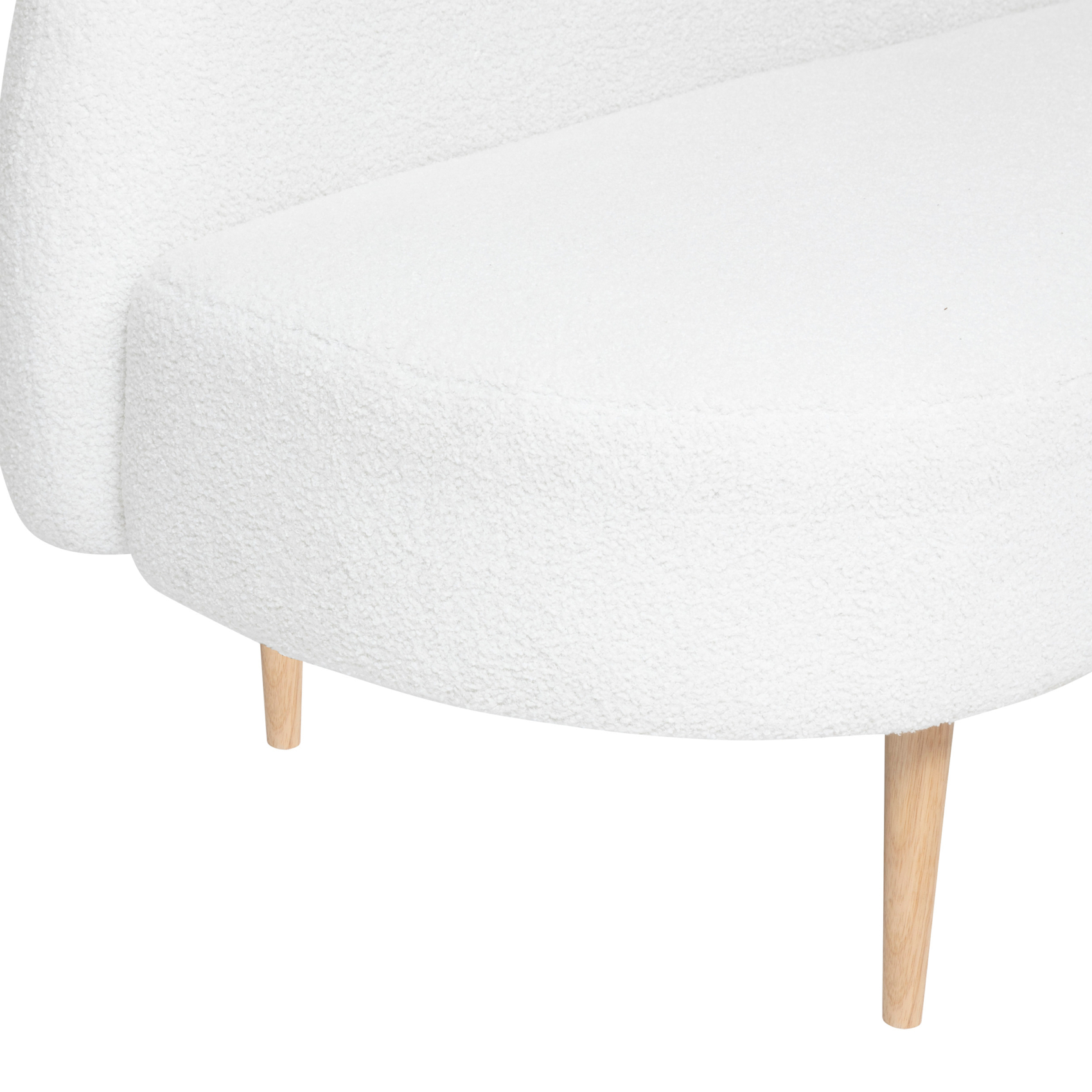 Banquette 2 places en bouclette design — vue 3