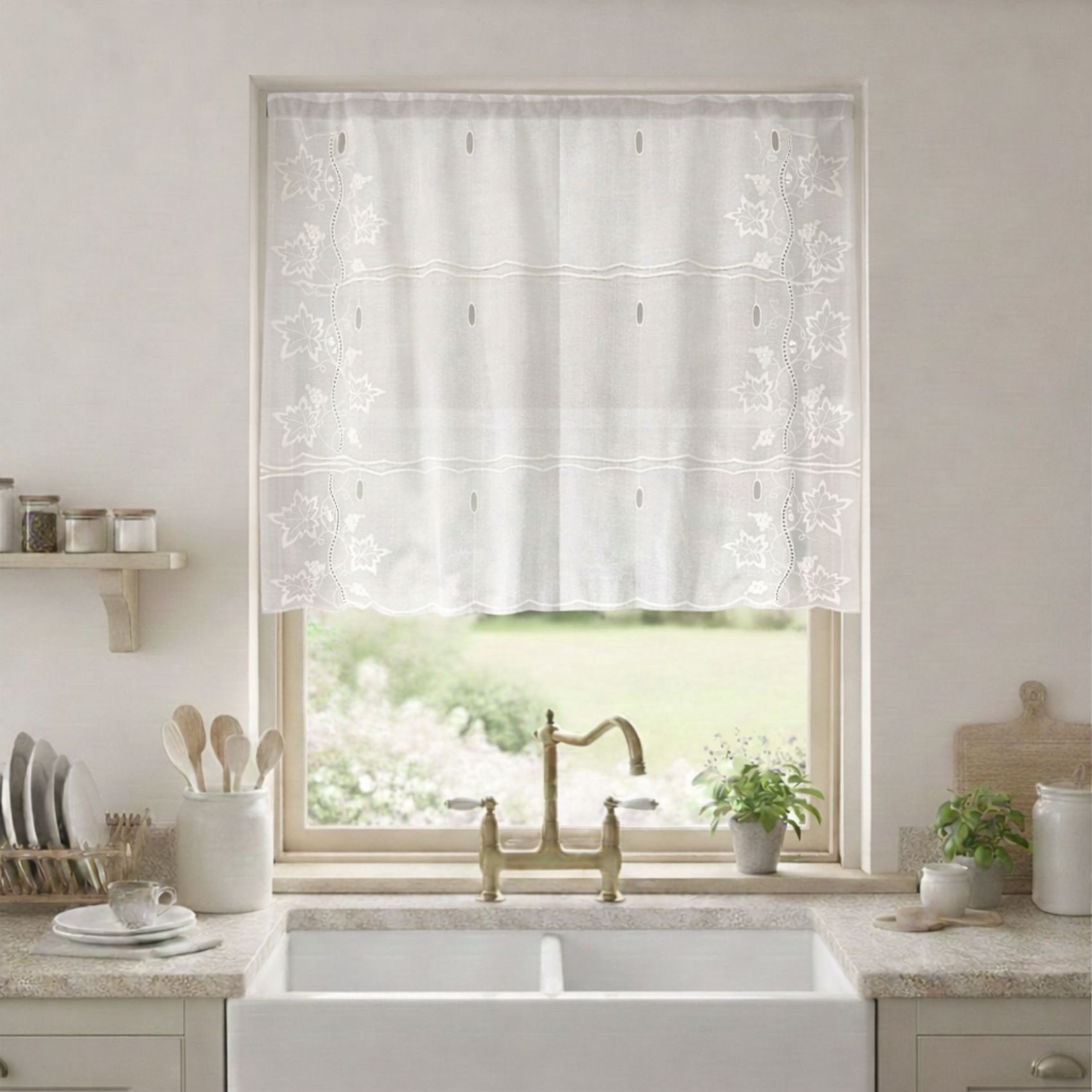 Modulable en étamine fibre brodée