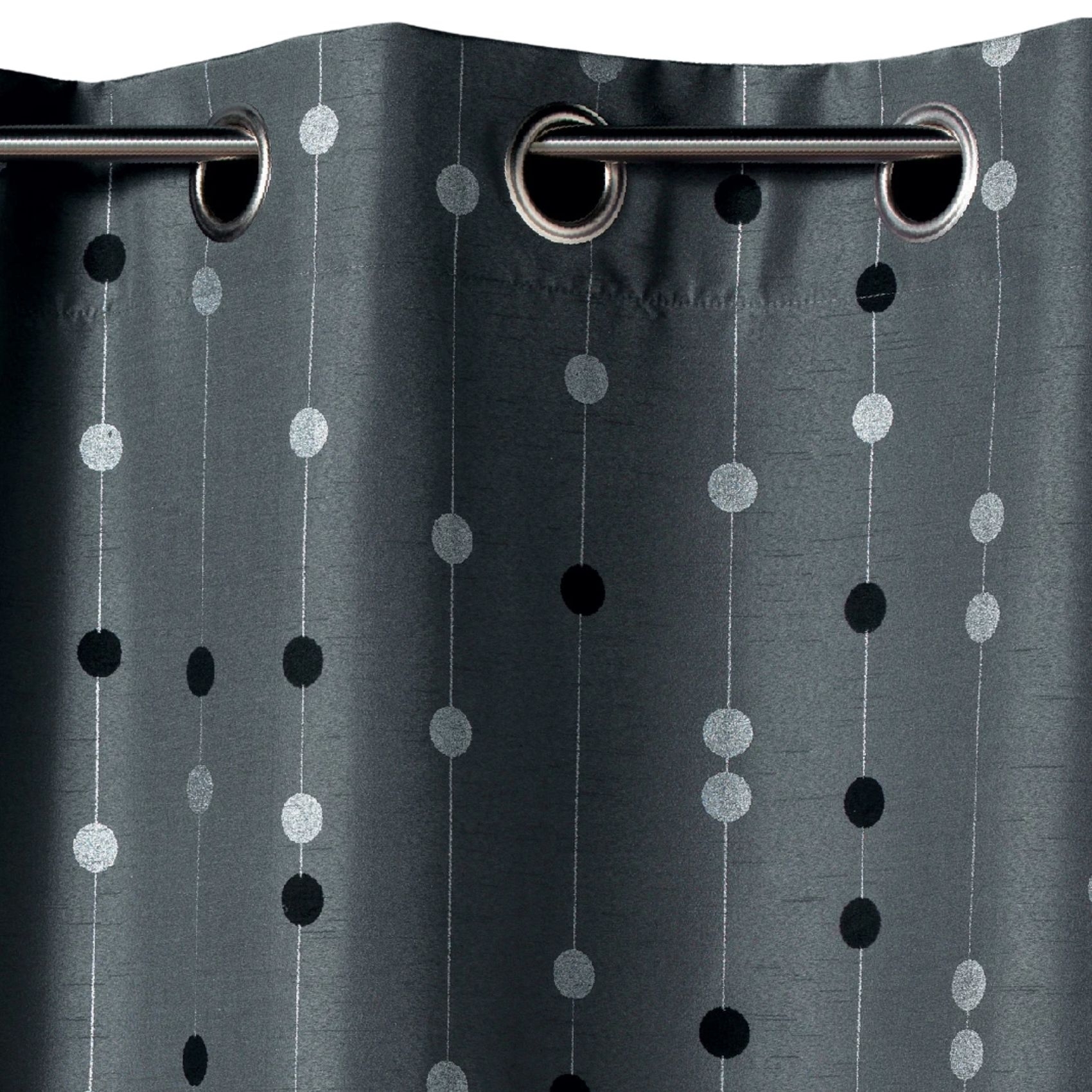 Rideau shantung motif de boules tissées — vue 3