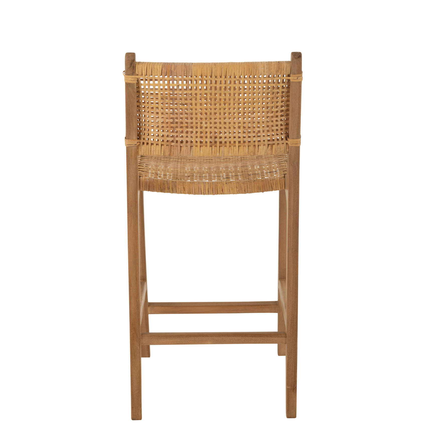 Chaise de bar en rotin et bois de teck — vue 4