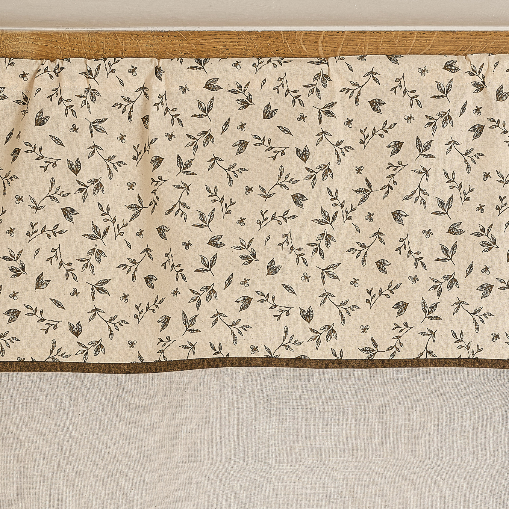 Vitrage coton à parement végétal et bas pointe — vue 3