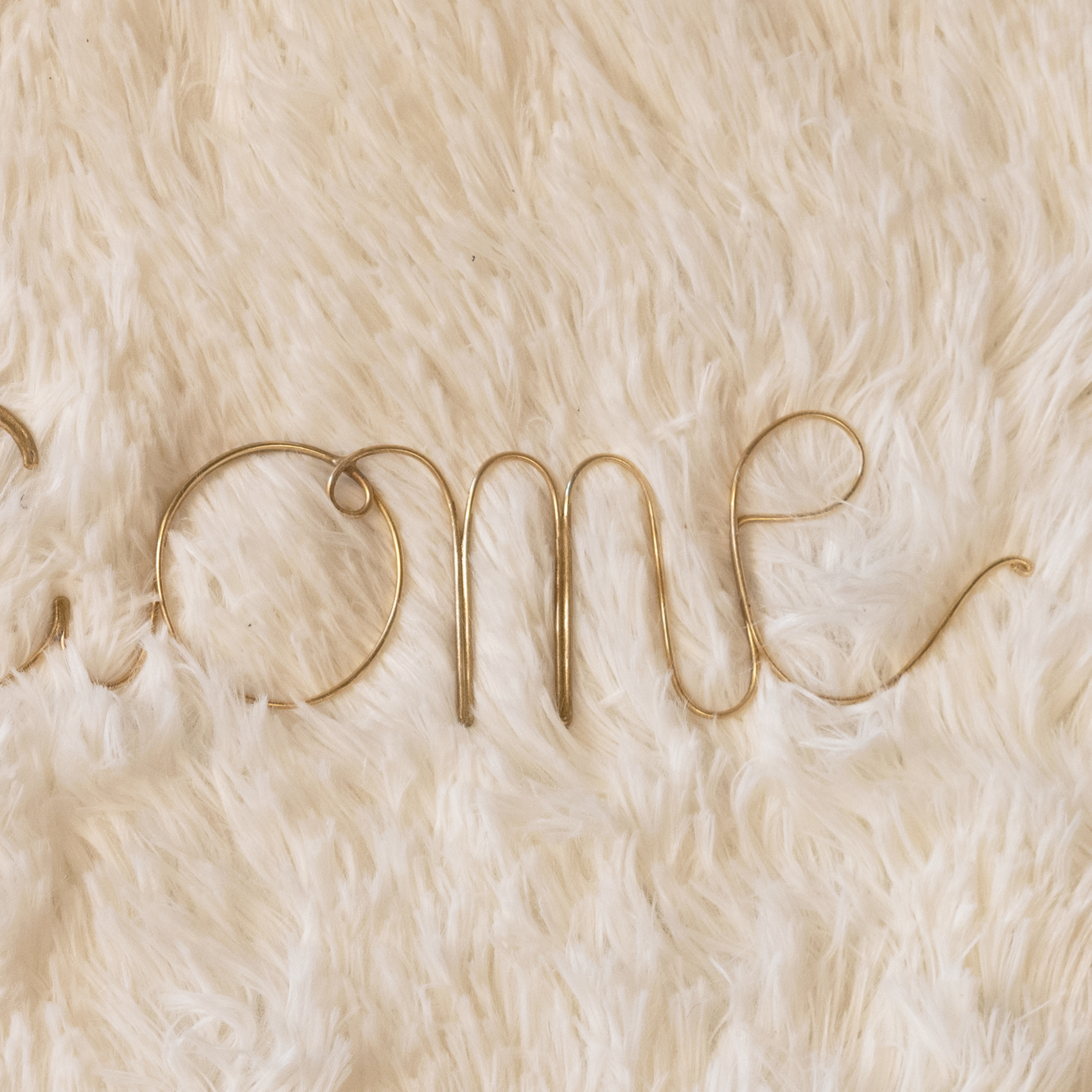 Mot fil de laiton WELCOME HOME — vue 3
