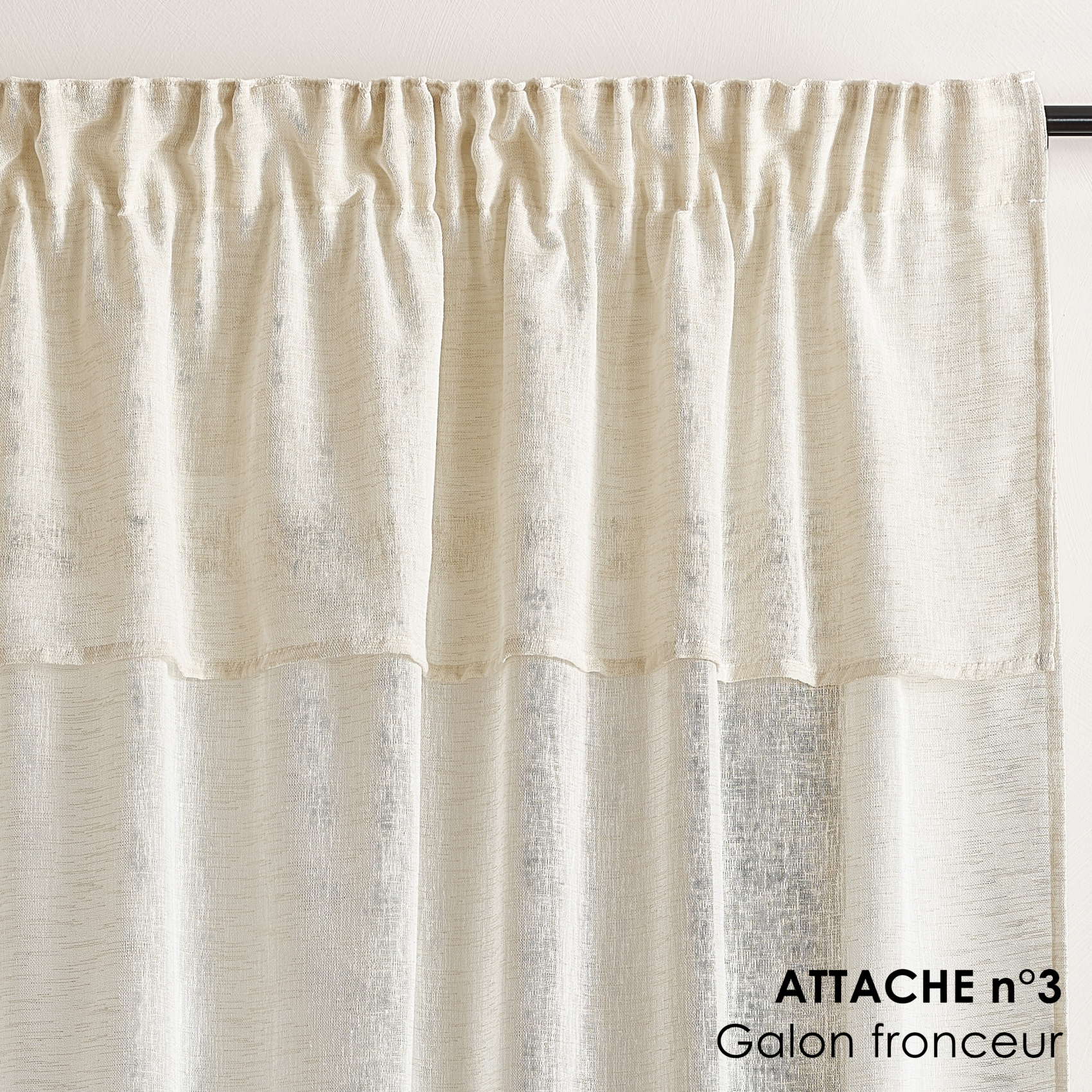 Voilage accroche 3-en-1  avec volant LUZ — vue 4