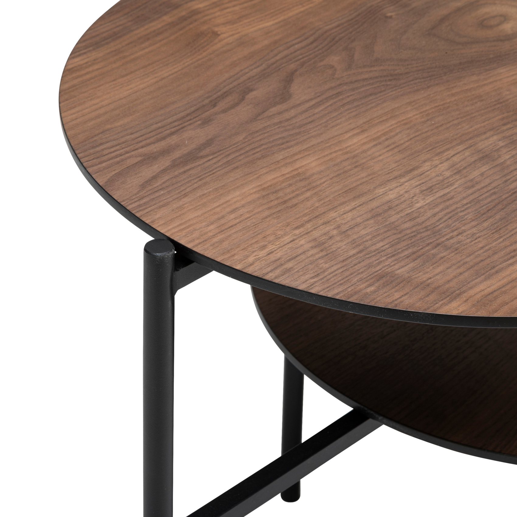 Table basse aspect bois avec double plateau — vue 3