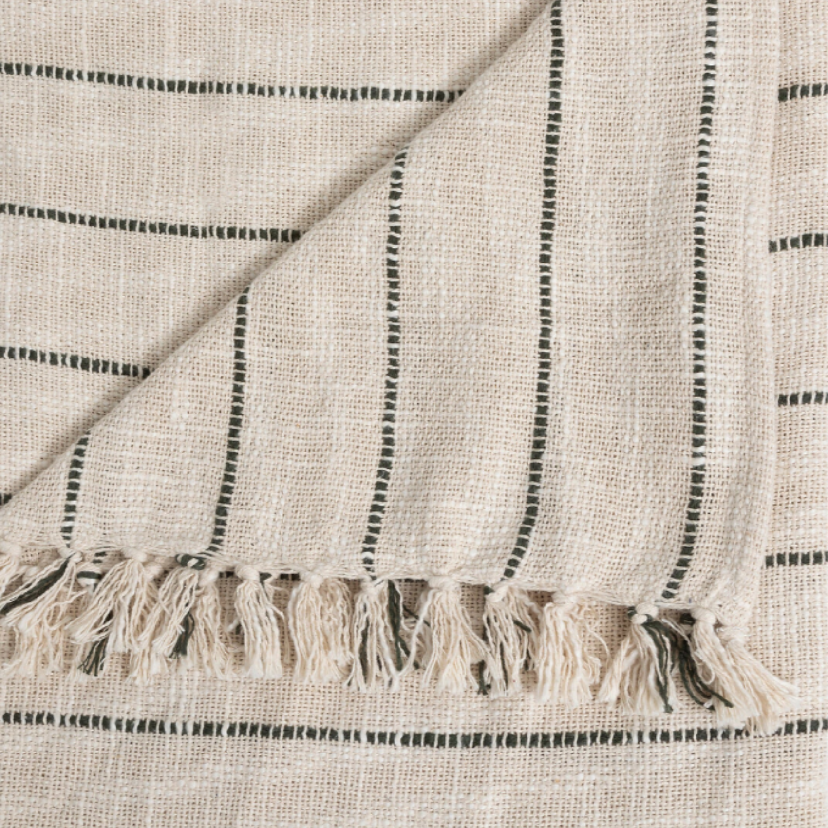 Dessus de lit en coton à rayures — vue 3