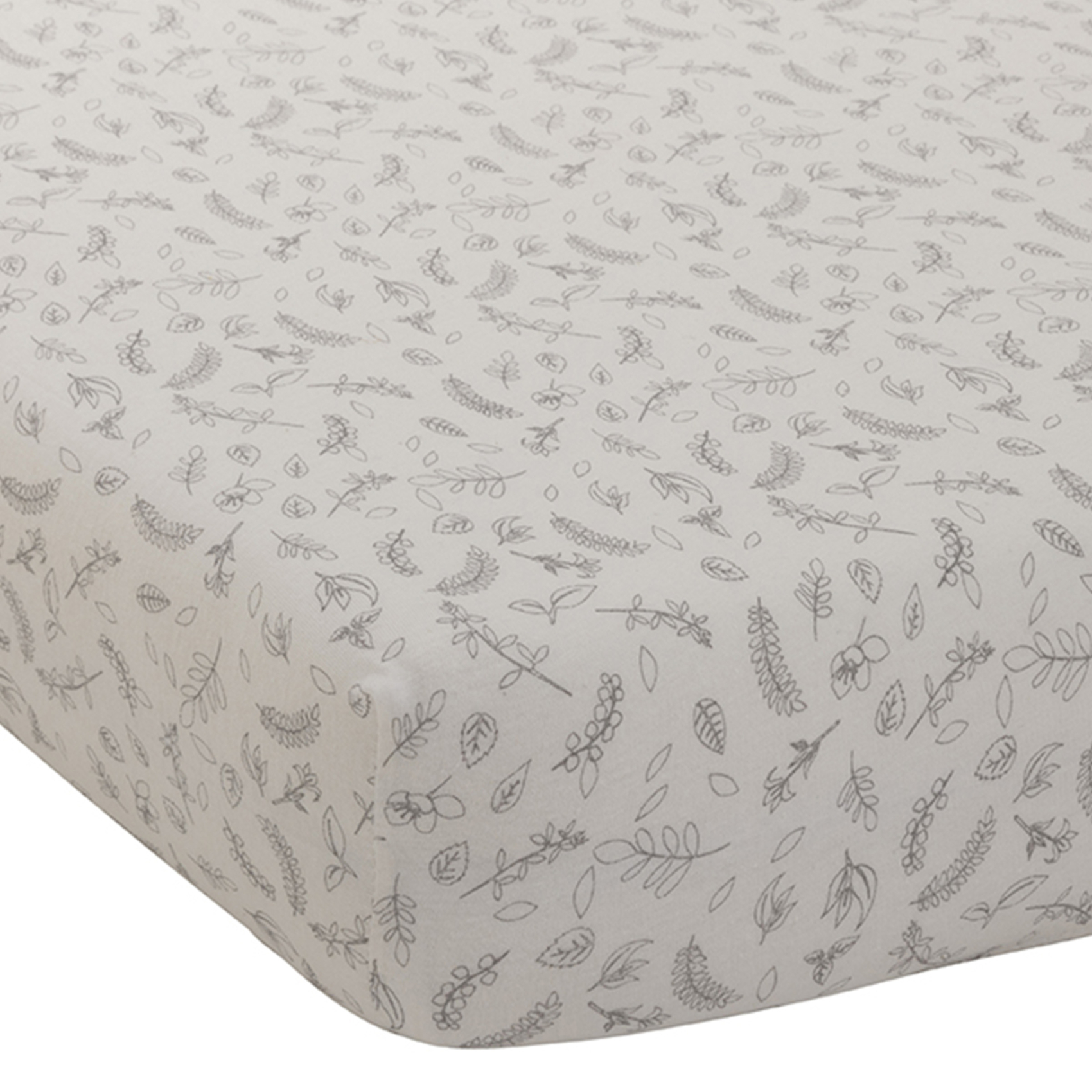 Drap housse bébé en jersey motif feuilles — vue 3