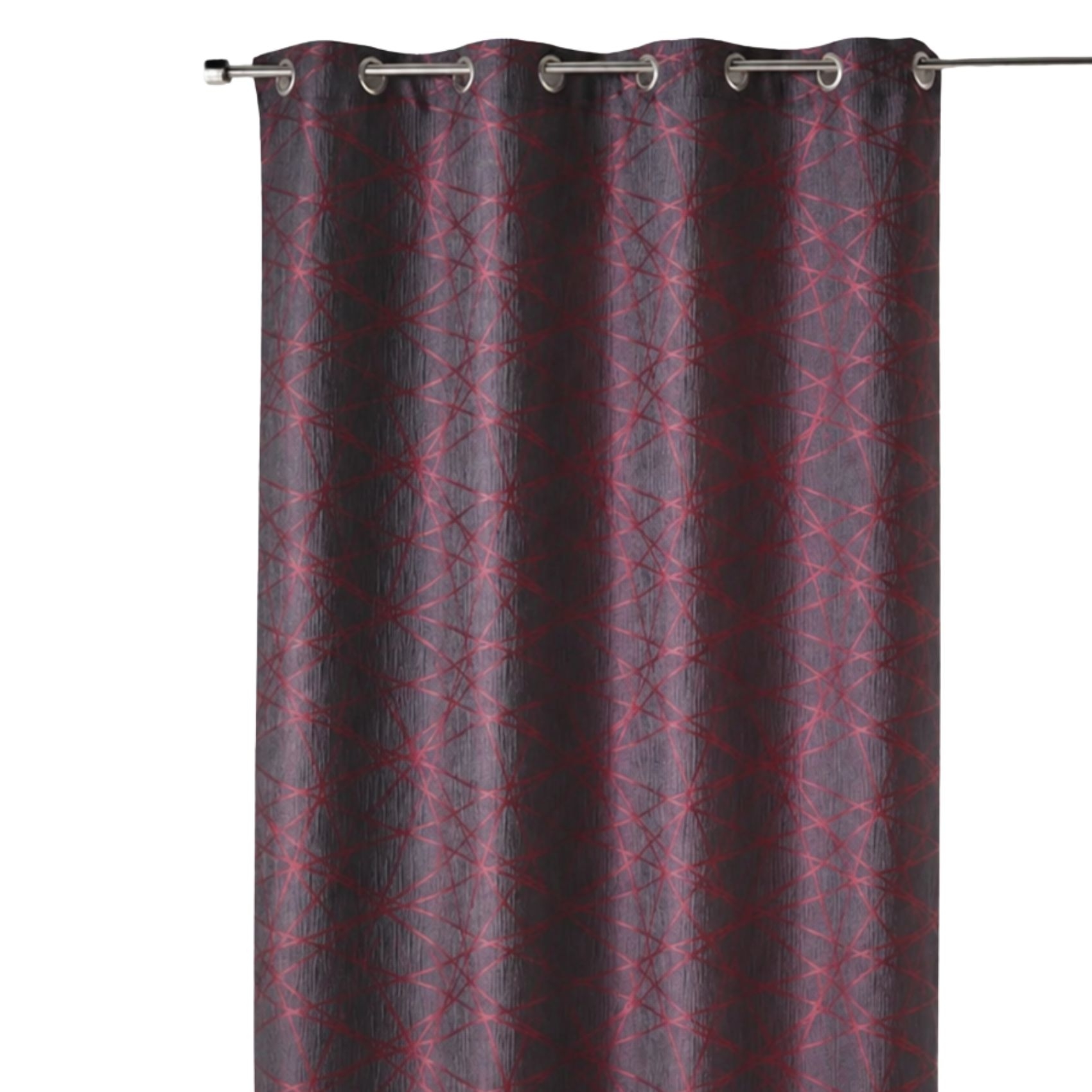 Rideau tamisant jacquard à motifs géométriques — vue 3