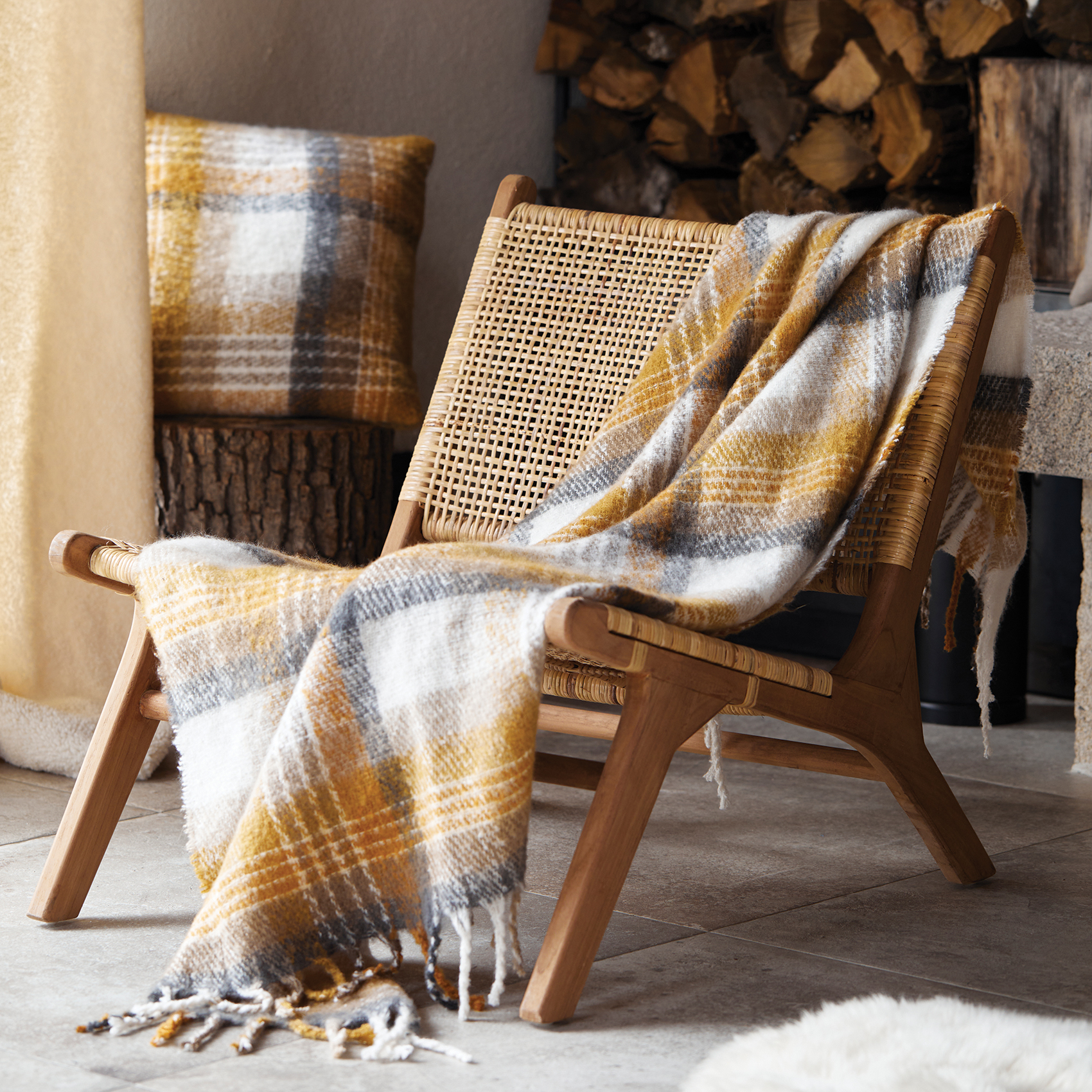 Plaid tartan Ecossais effet mohair — vue 5