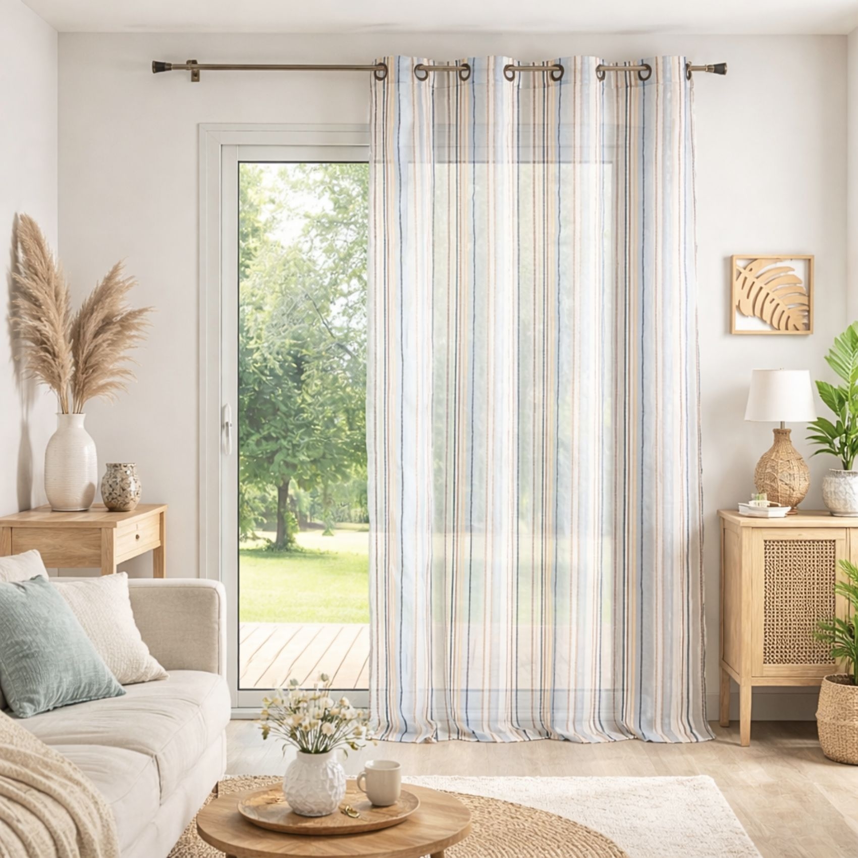 Voilage en organza à rayures — vue 5