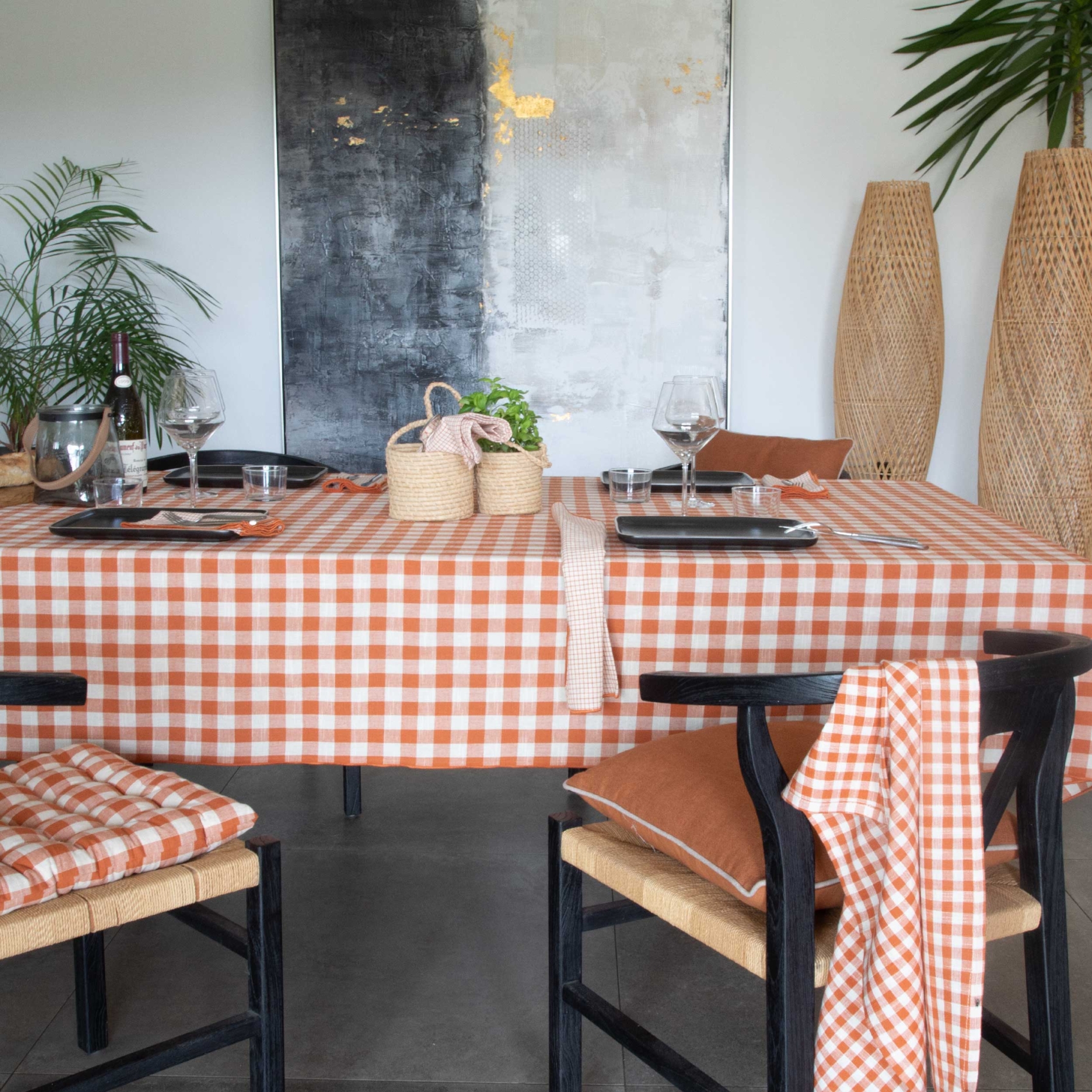 Nappe en coton vichy — vue 3