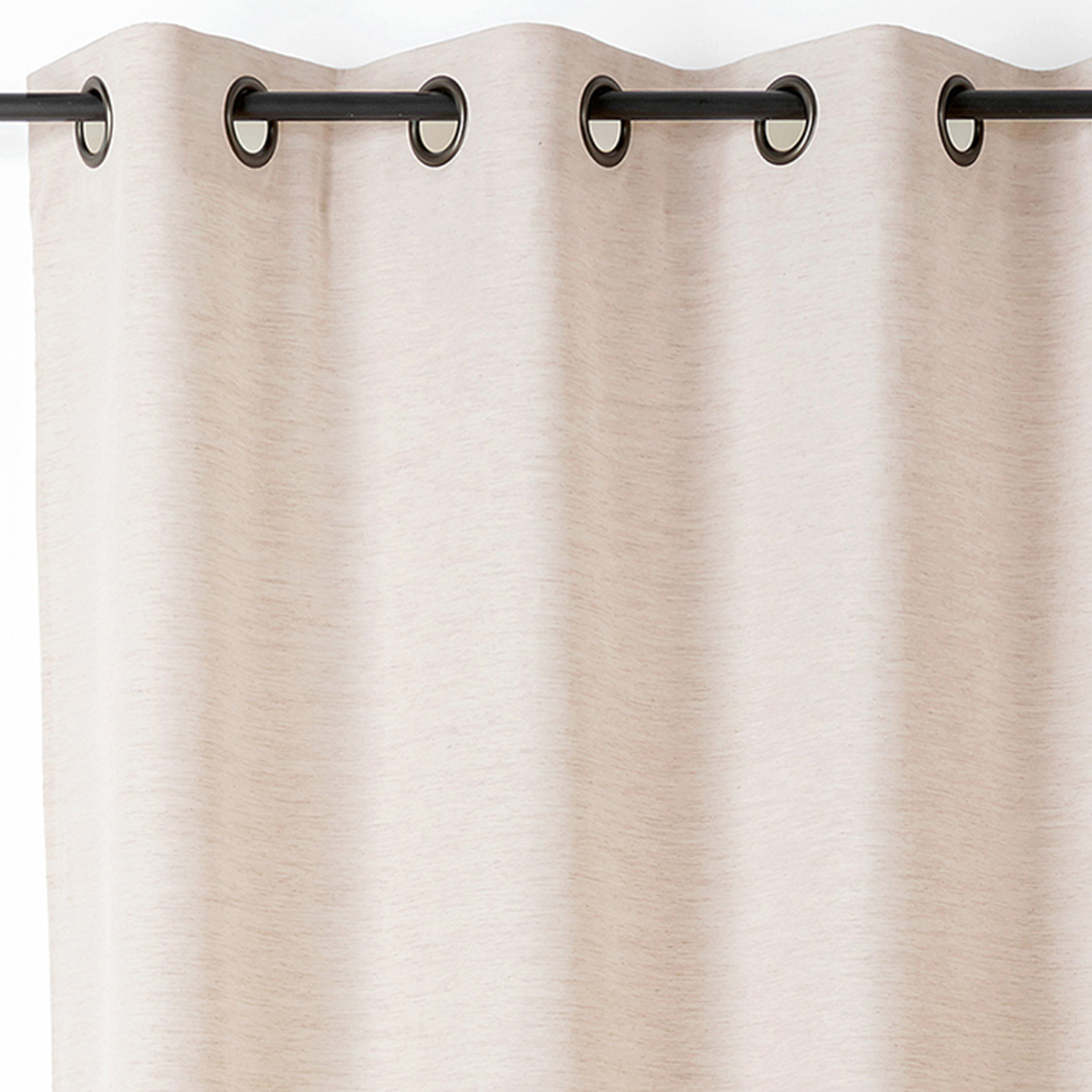 Voilage en polylin effet naturel à oeillets — vue 6