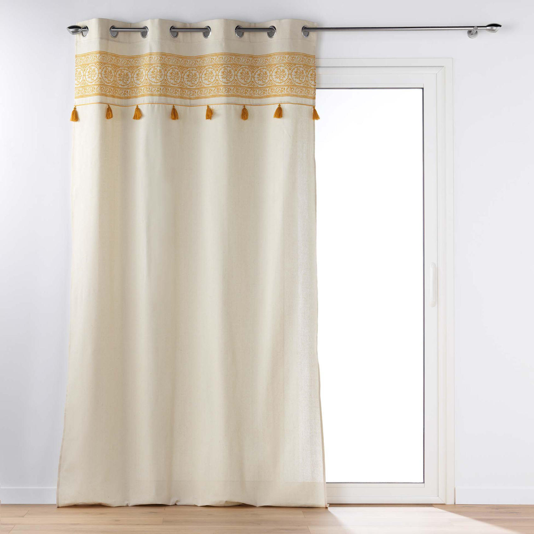 Rideau à oeillets en polycoton uni — vue 6