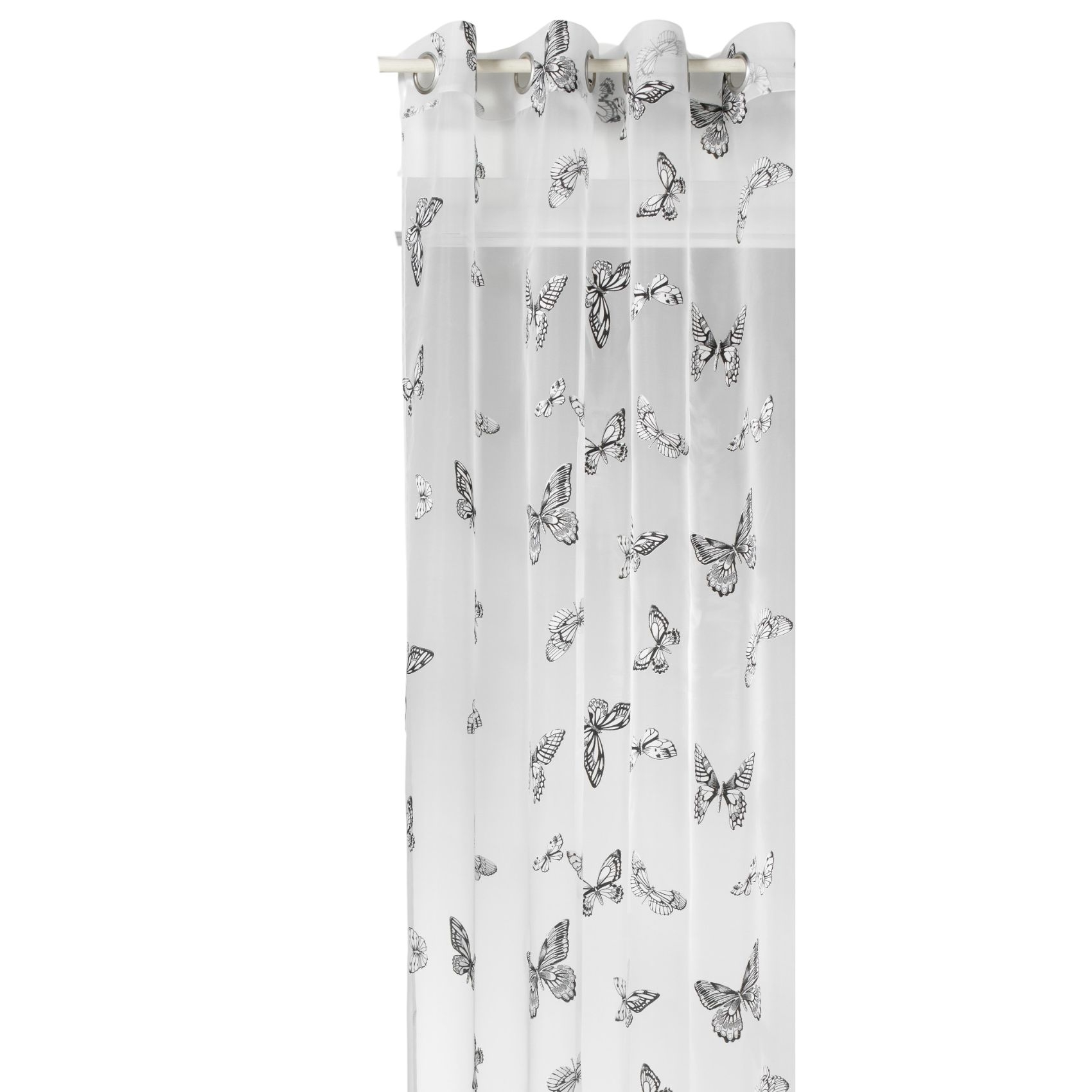 Voilage à œillets à motif papillons — vue 4