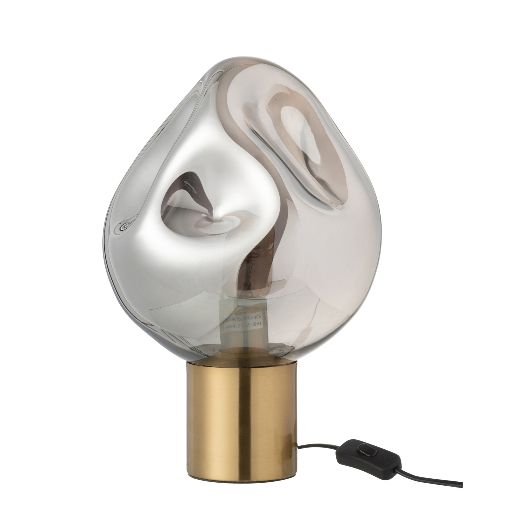 Lampe à poser en verre et métal design — vue 4