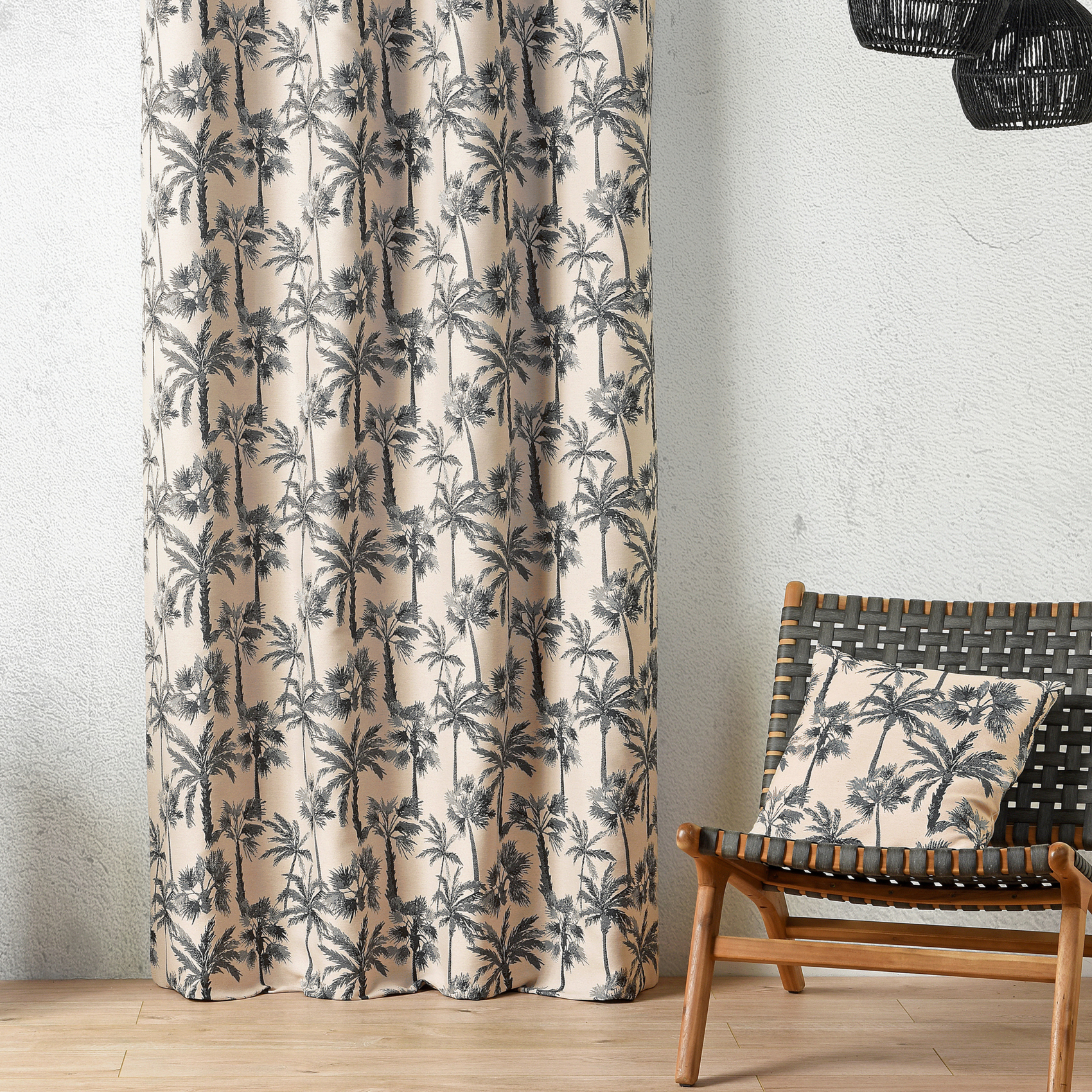 Tissu au mètre motif palmier tissé — vue 3
