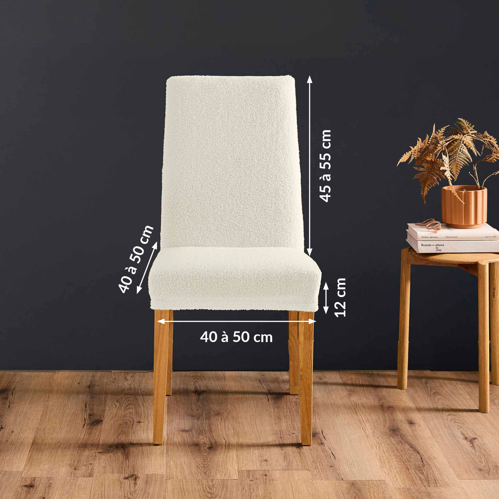 Housse de chaise extensible bouclette — vue 4