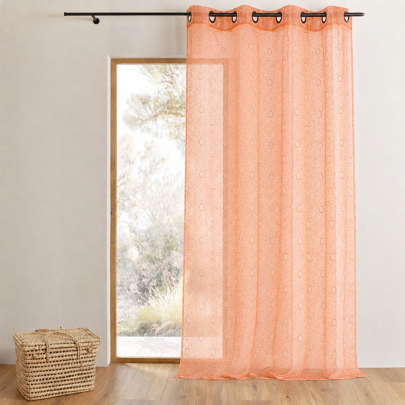 Voilage organza brodé bulles — vue 5