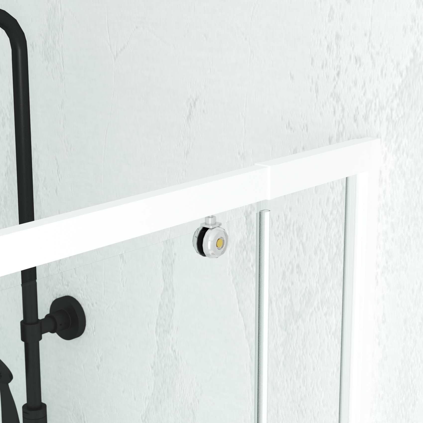 Porte de douche pivotante en verre trempé — vue 3