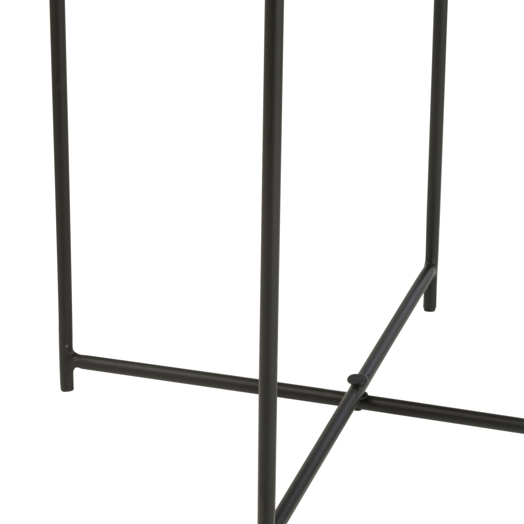 Set de 2 tables gigognes en bois de manguier et métal — vue 3