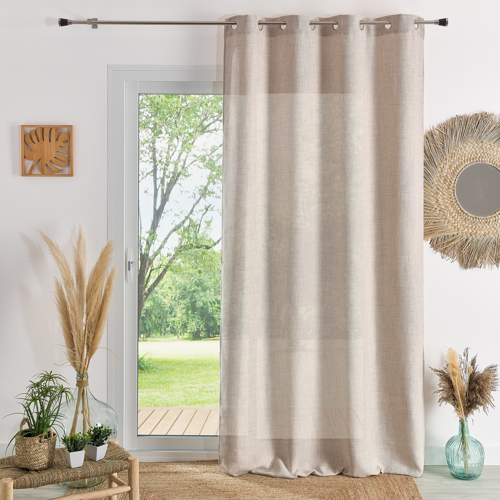 Rideau tamisant uni et chiné — vue 4