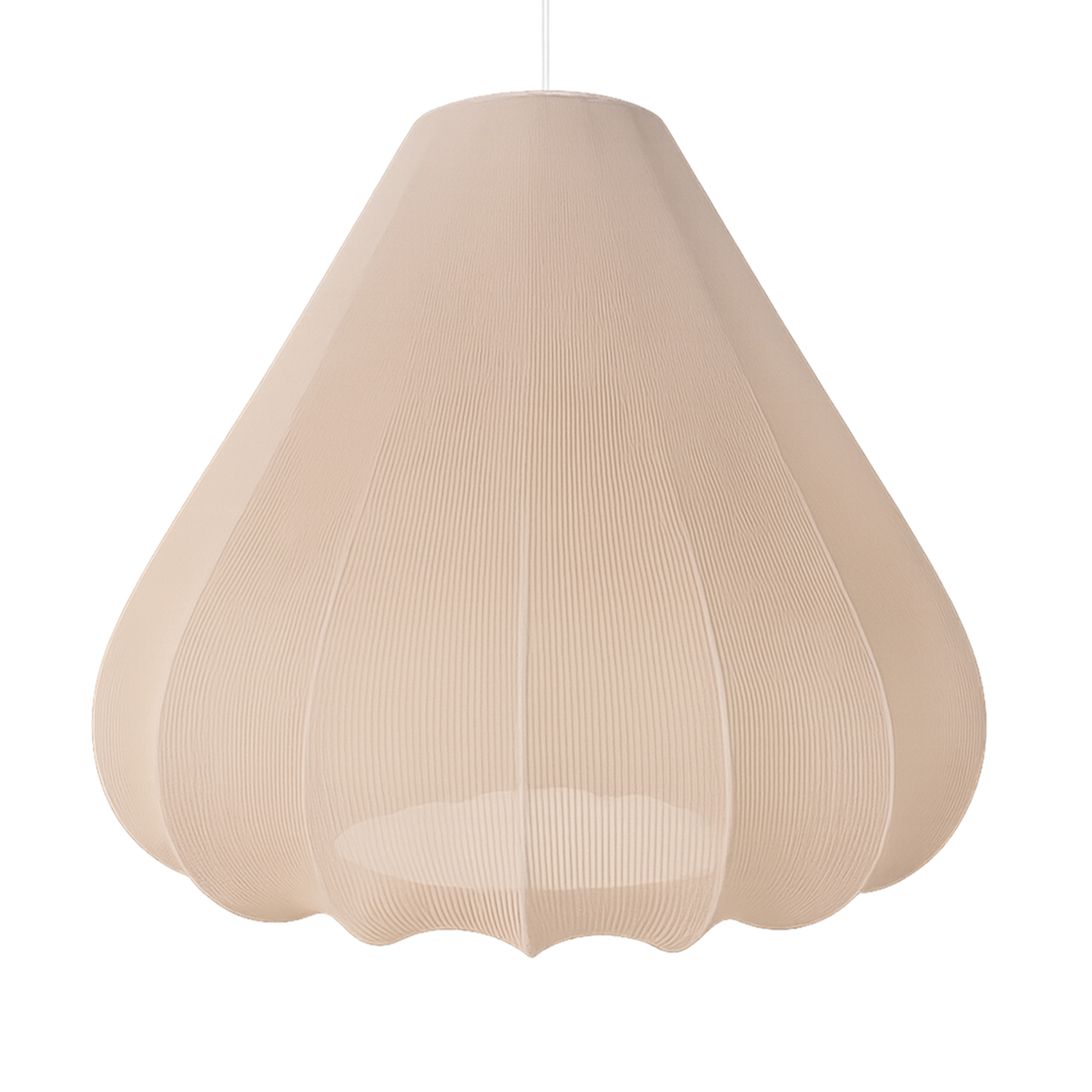 Abat-jour pour suspension en tissu texturé forme goutte — vue 4