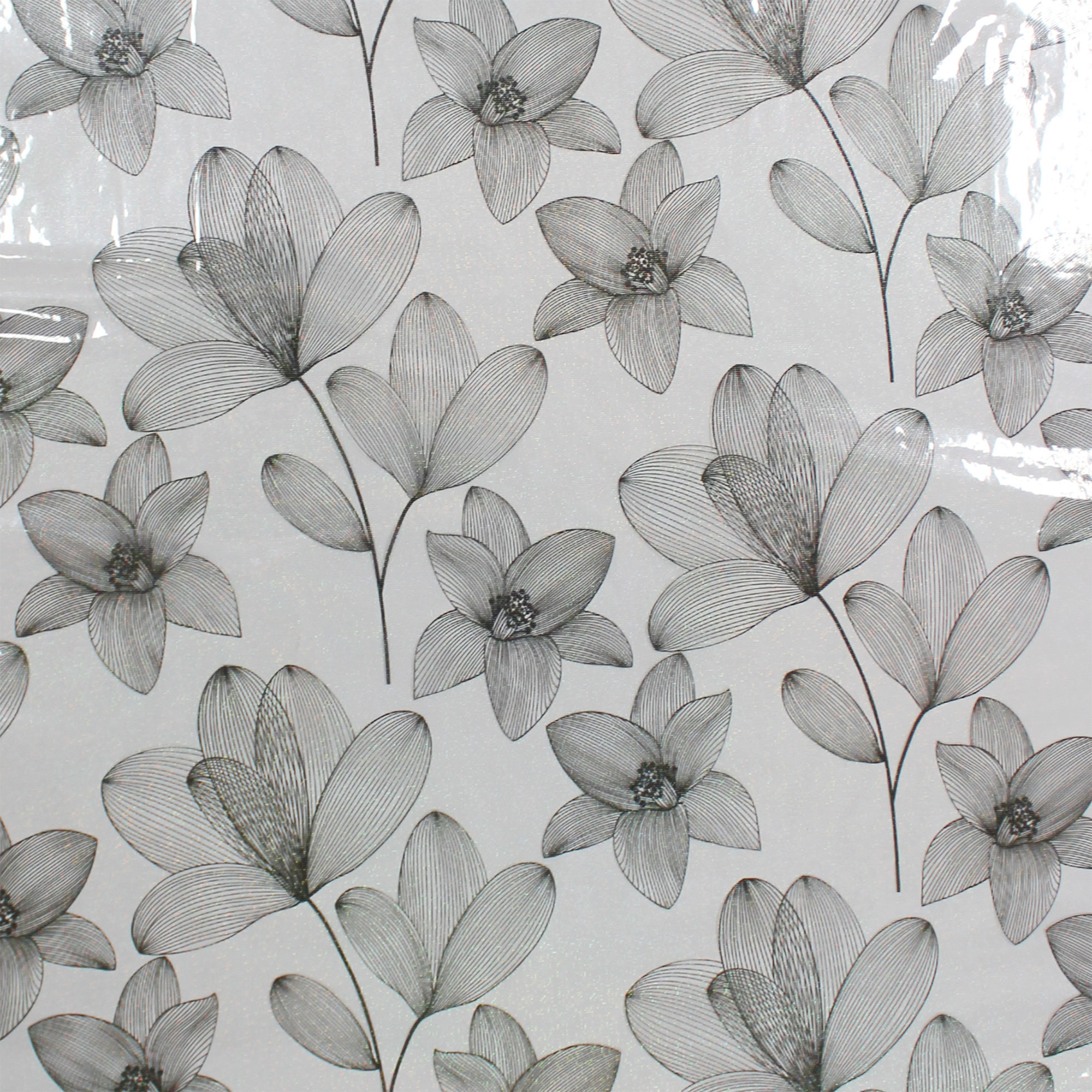 Toile cirée transparente imprimée végétal sur mesure 0,60 mm