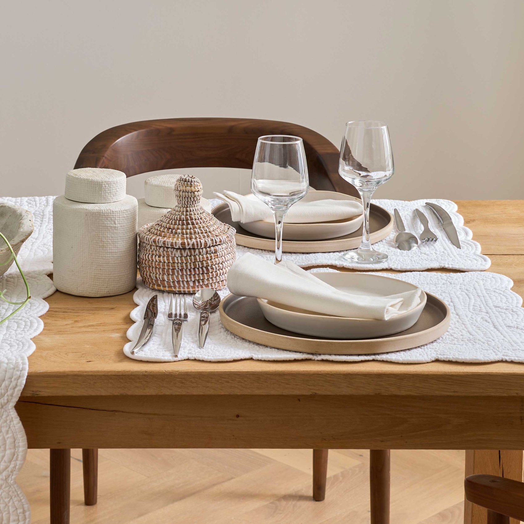 Set de table morphée coton matelassé — vue 4