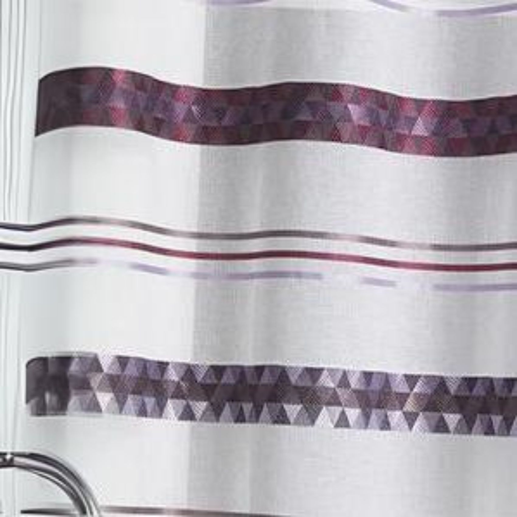 Store bateau en étamine à rayures géométriques — vue 3