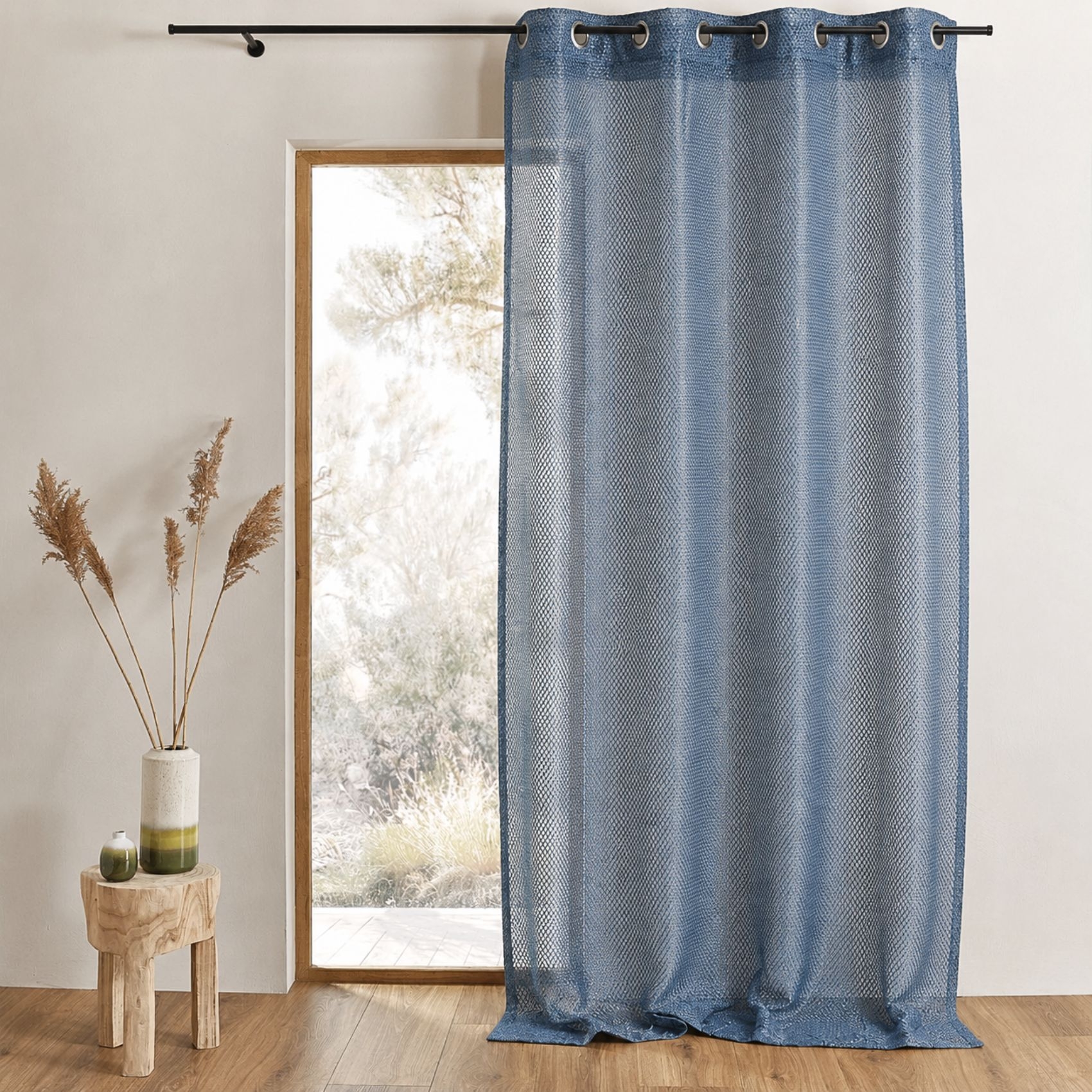 Voilage en organza fantaisie effet résille