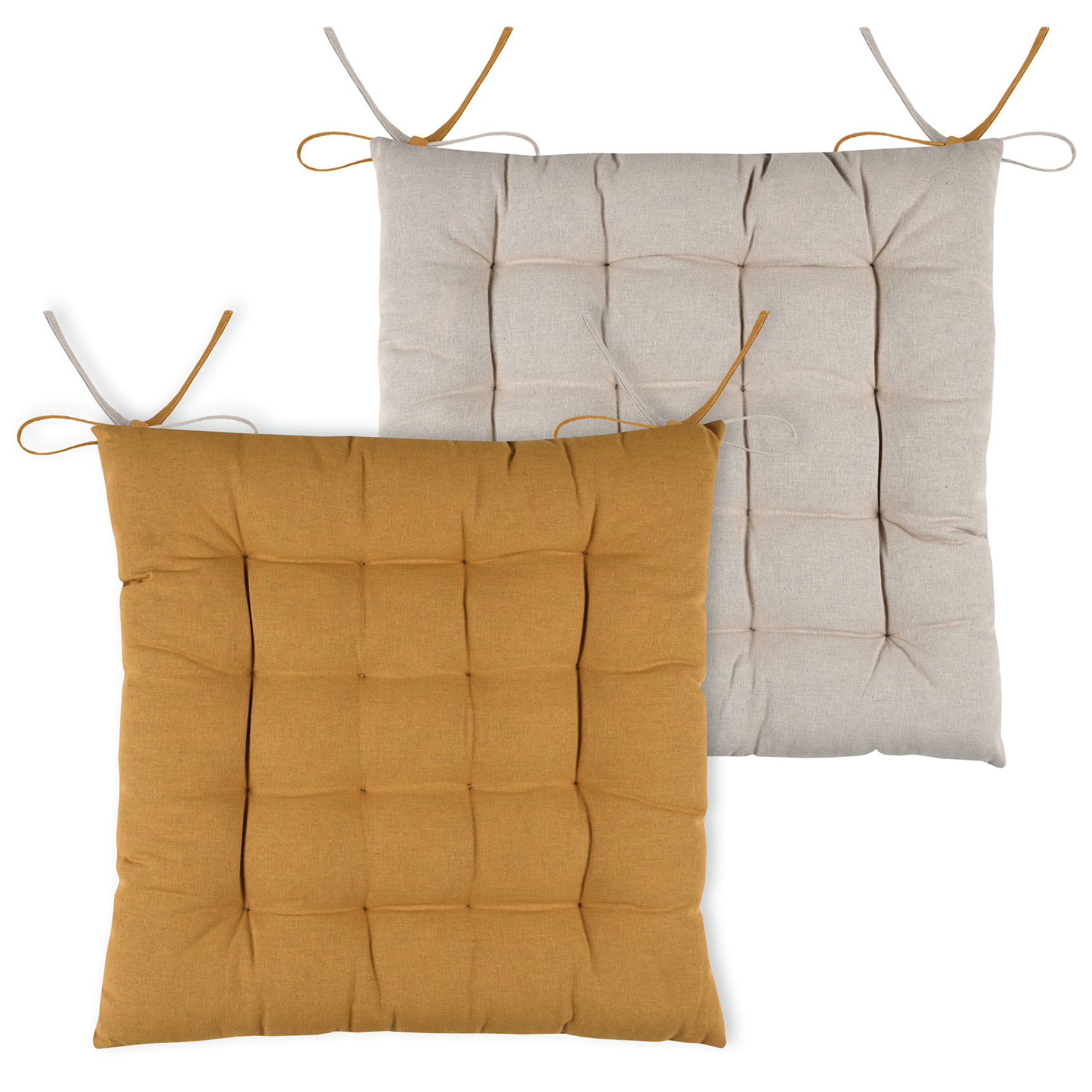 Galette de chaise bicolore — vue 4