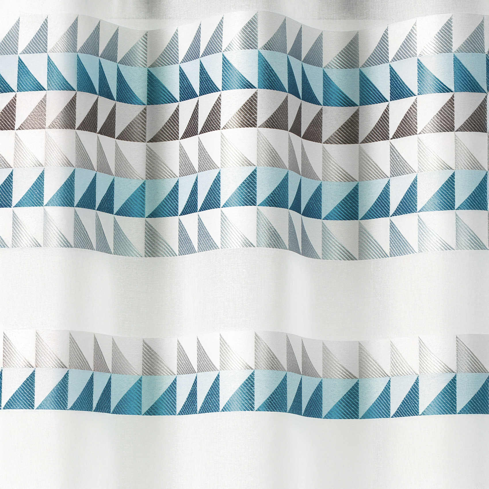 Voilage en étamine avec frise aux imprimés triangle — vue 3