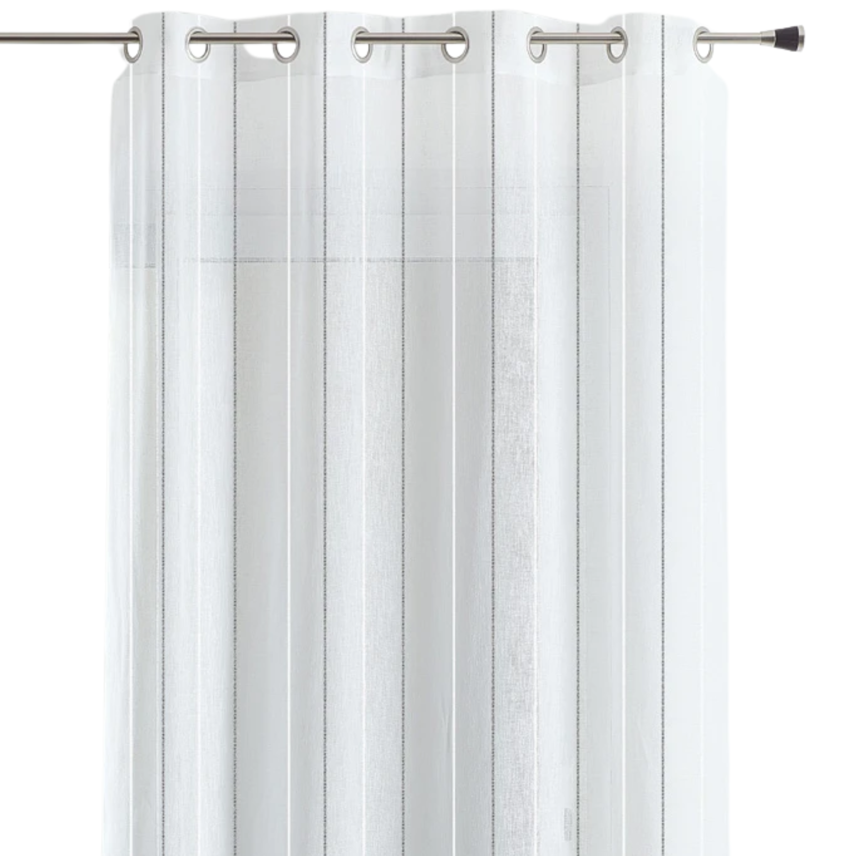 Voilage  léger à fines rayures argentées — vue 3