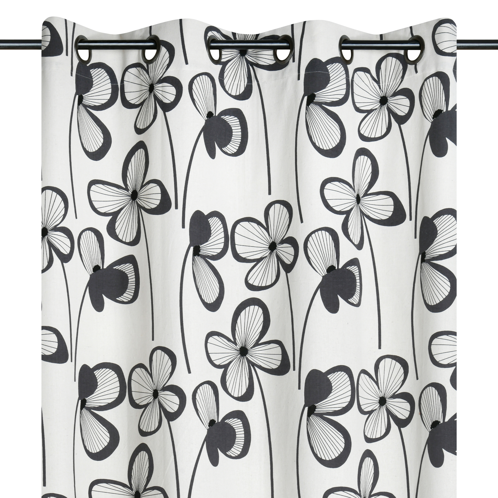 Rideau floral graphique moderne — vue 4