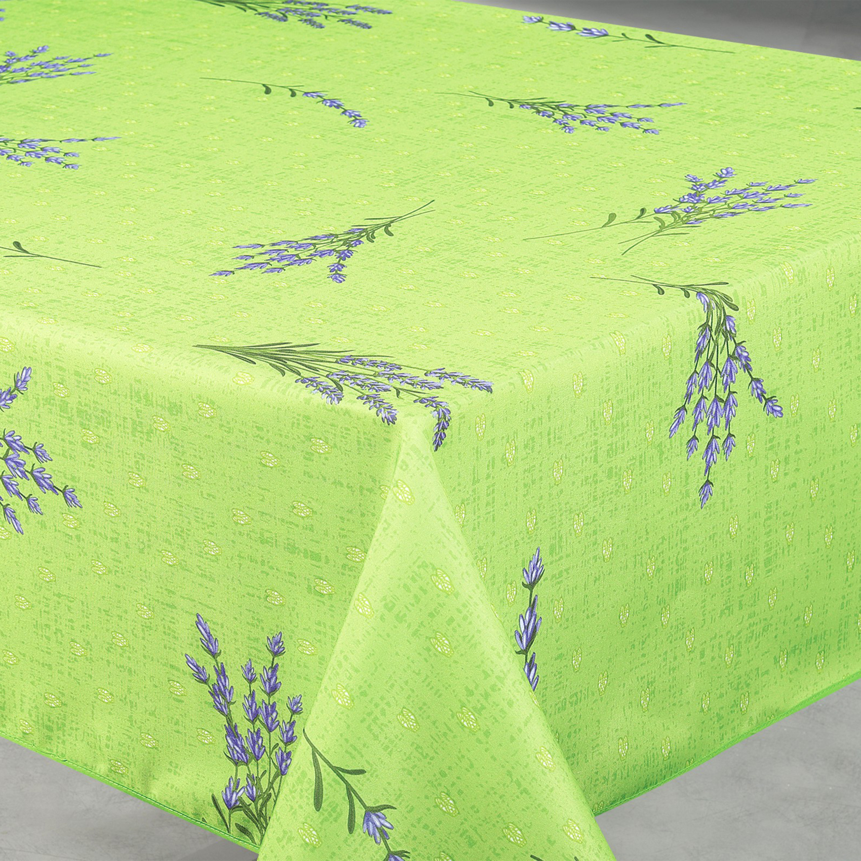 Nappe anti-tâche rectangle motif lavande — vue 3