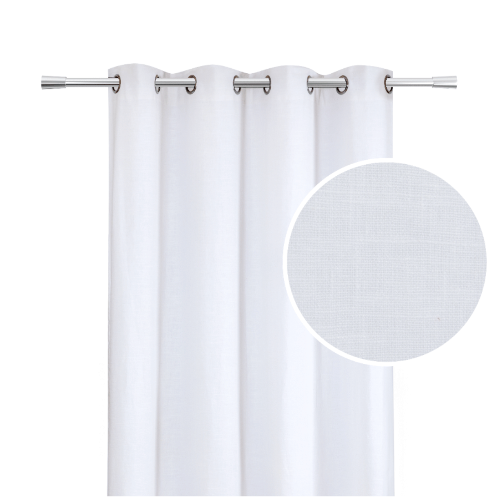 Rideau en lin à œillets — vue 4